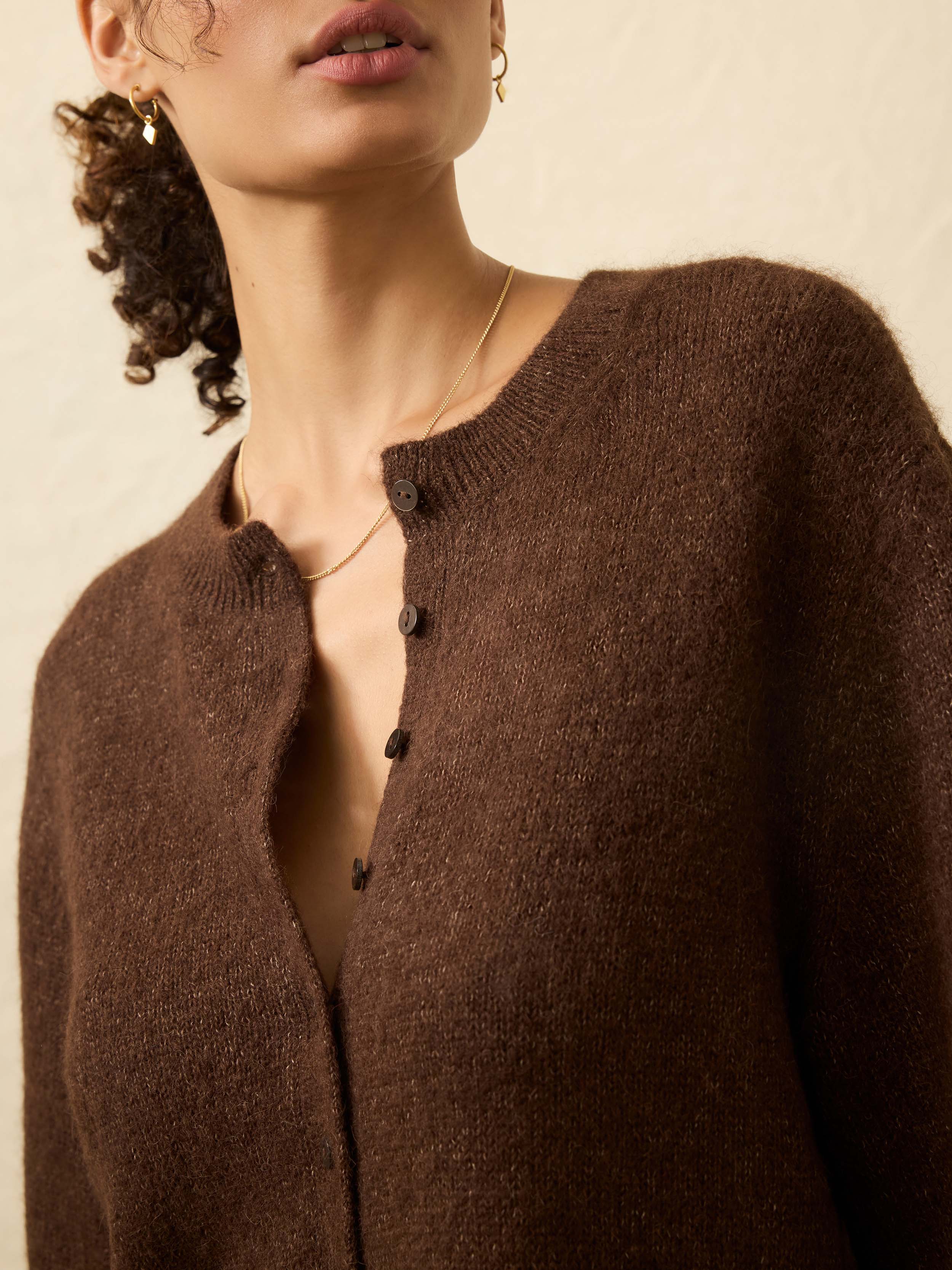 Après Alpaca Cardigan - Walnut Brown - Image 2