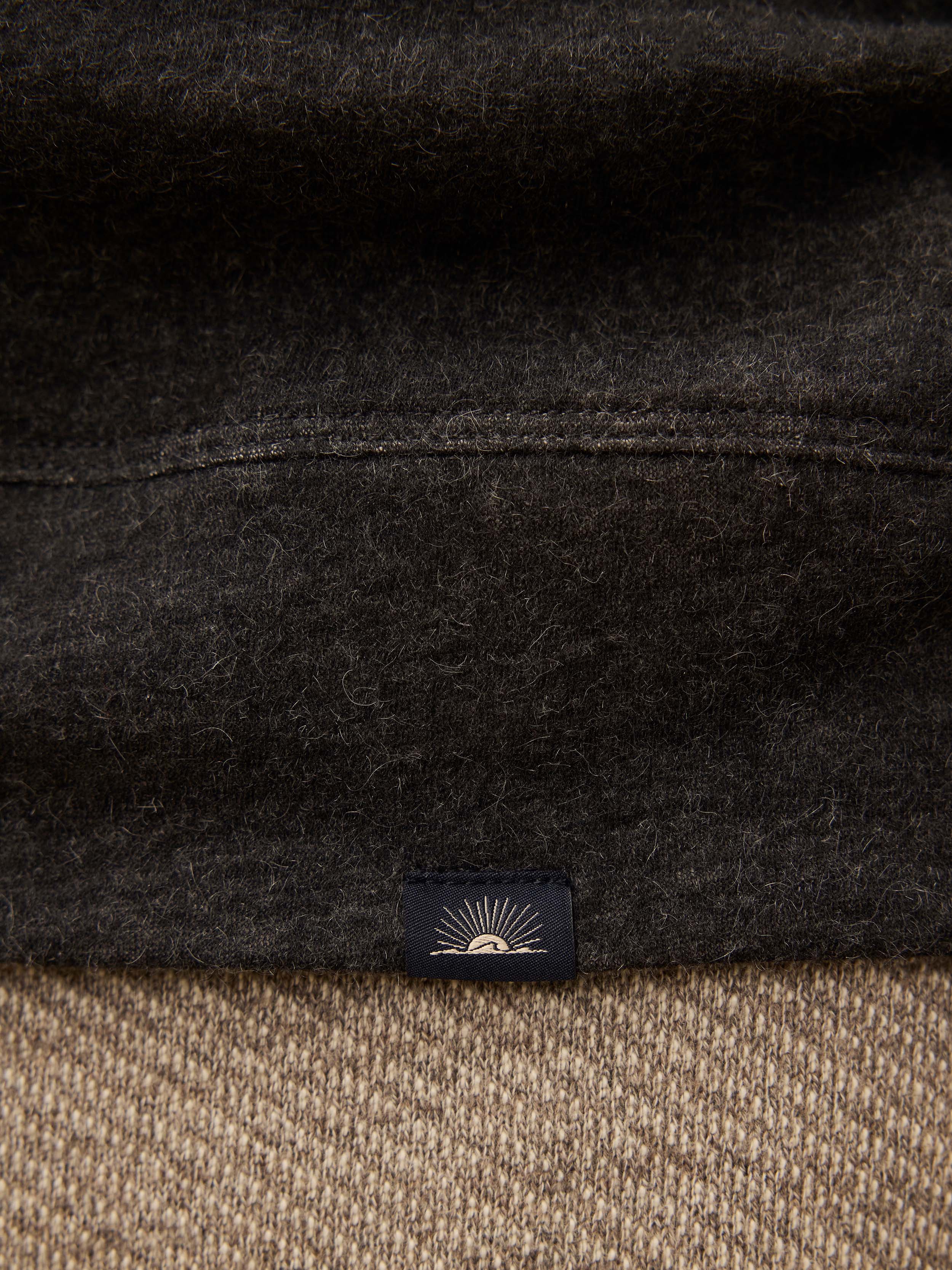 Aspen Lounge Cashmere Hoodie - Coal Smoke Melange - Image 4