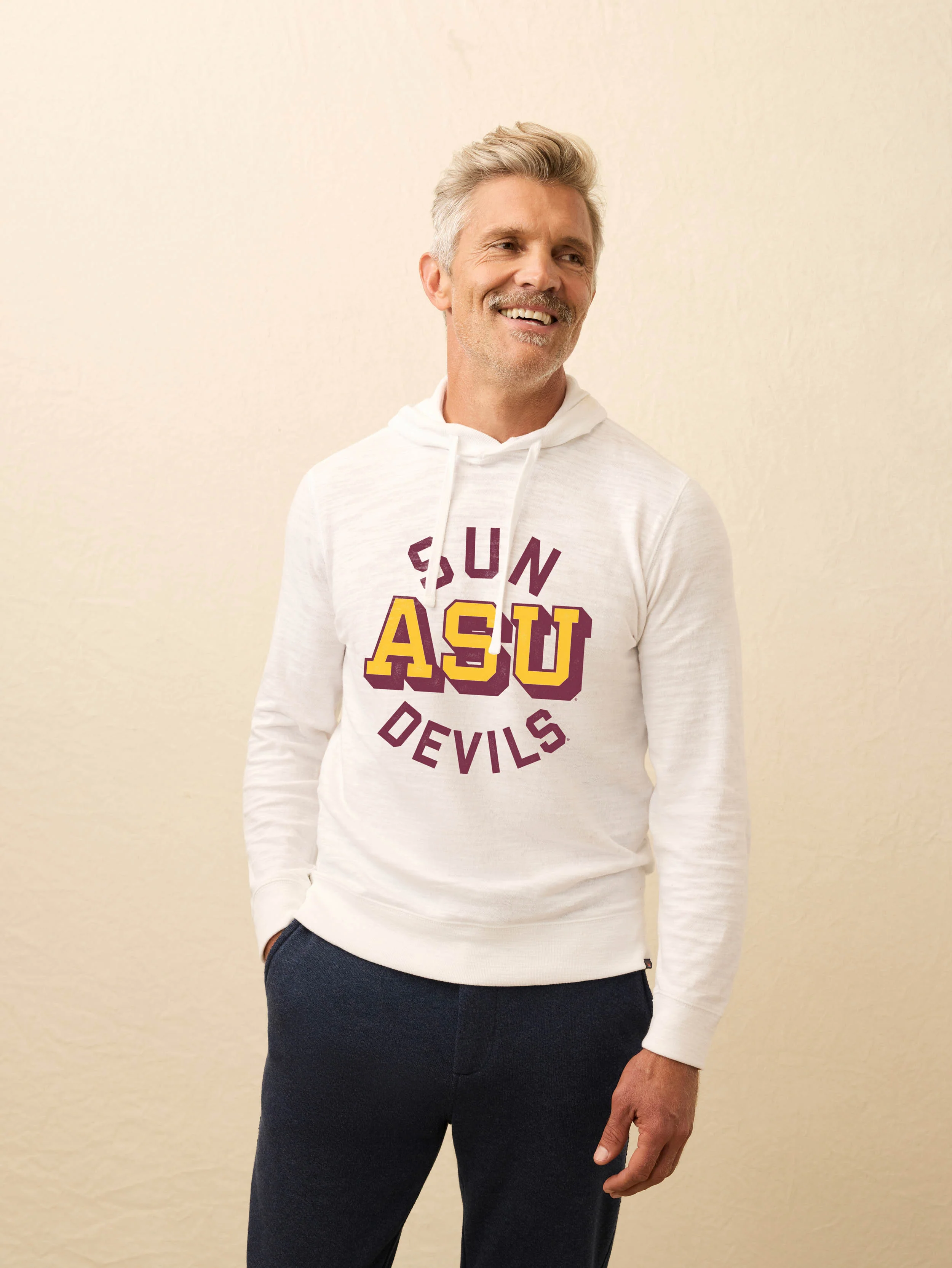 Arizona State University Sunwashed Organic Hoodie - White