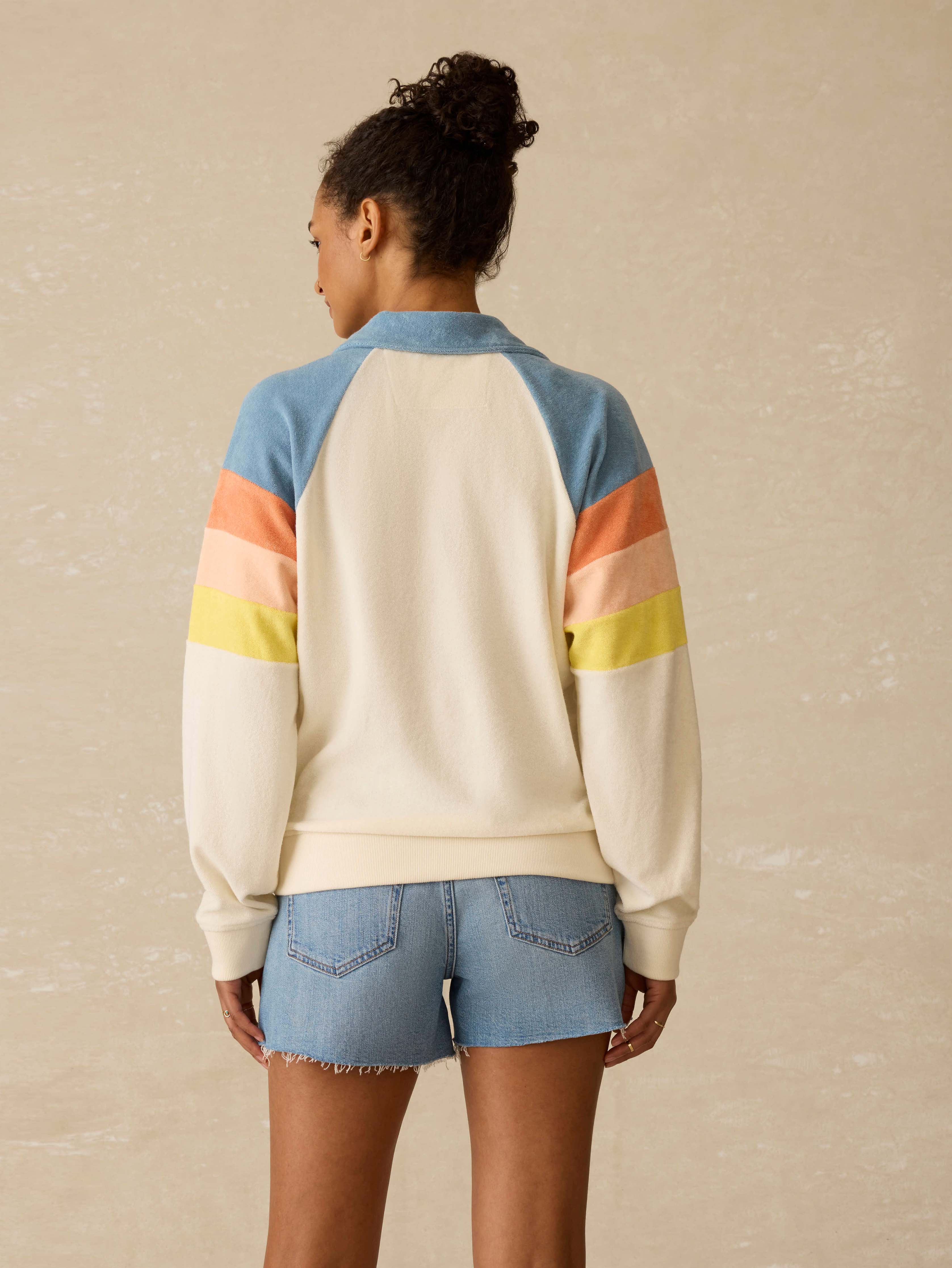 Cabana Towel Terry Quarter Zip - Sunrise Sail - Image 3