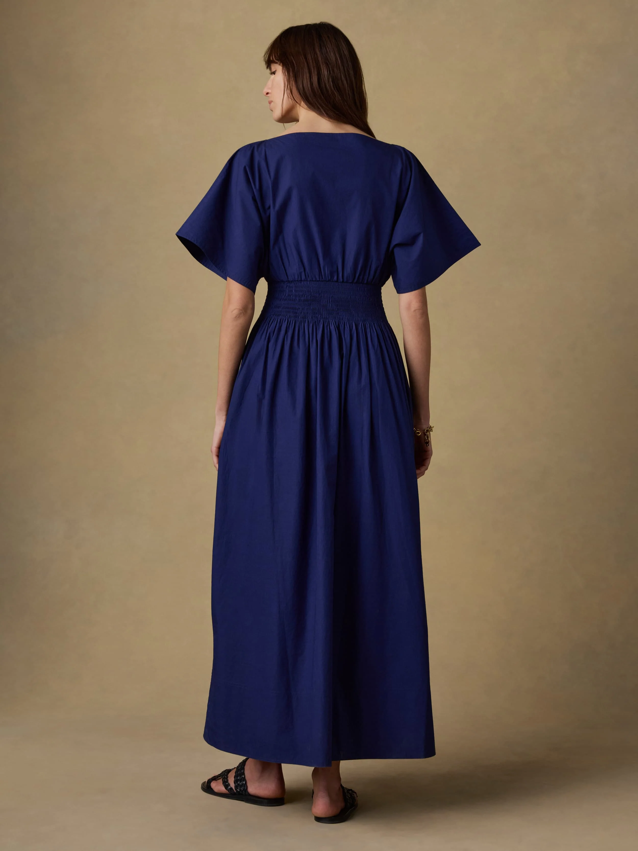 Coastal Poplin Elia Smocked Dress - Ocean Cavern - Image 3