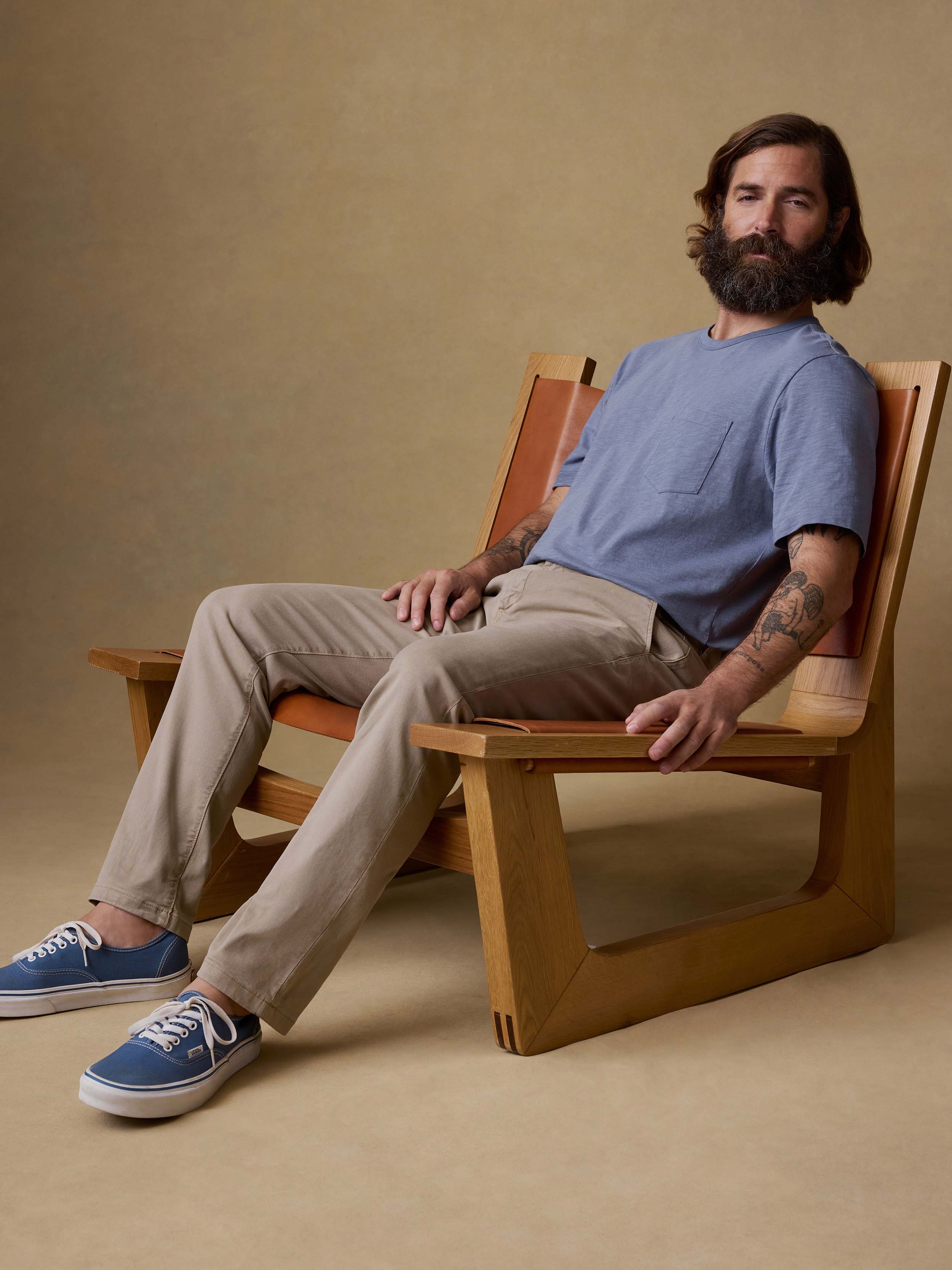 Coastline Stretch Chino - Utility Khaki - Image 3