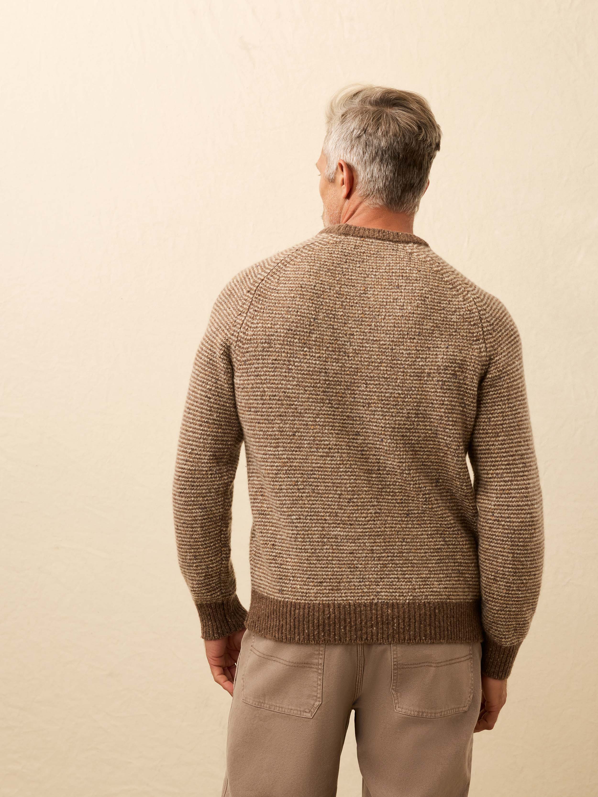 Donegal Crewneck Sweater - Walnut Feeder Marl - Image 5