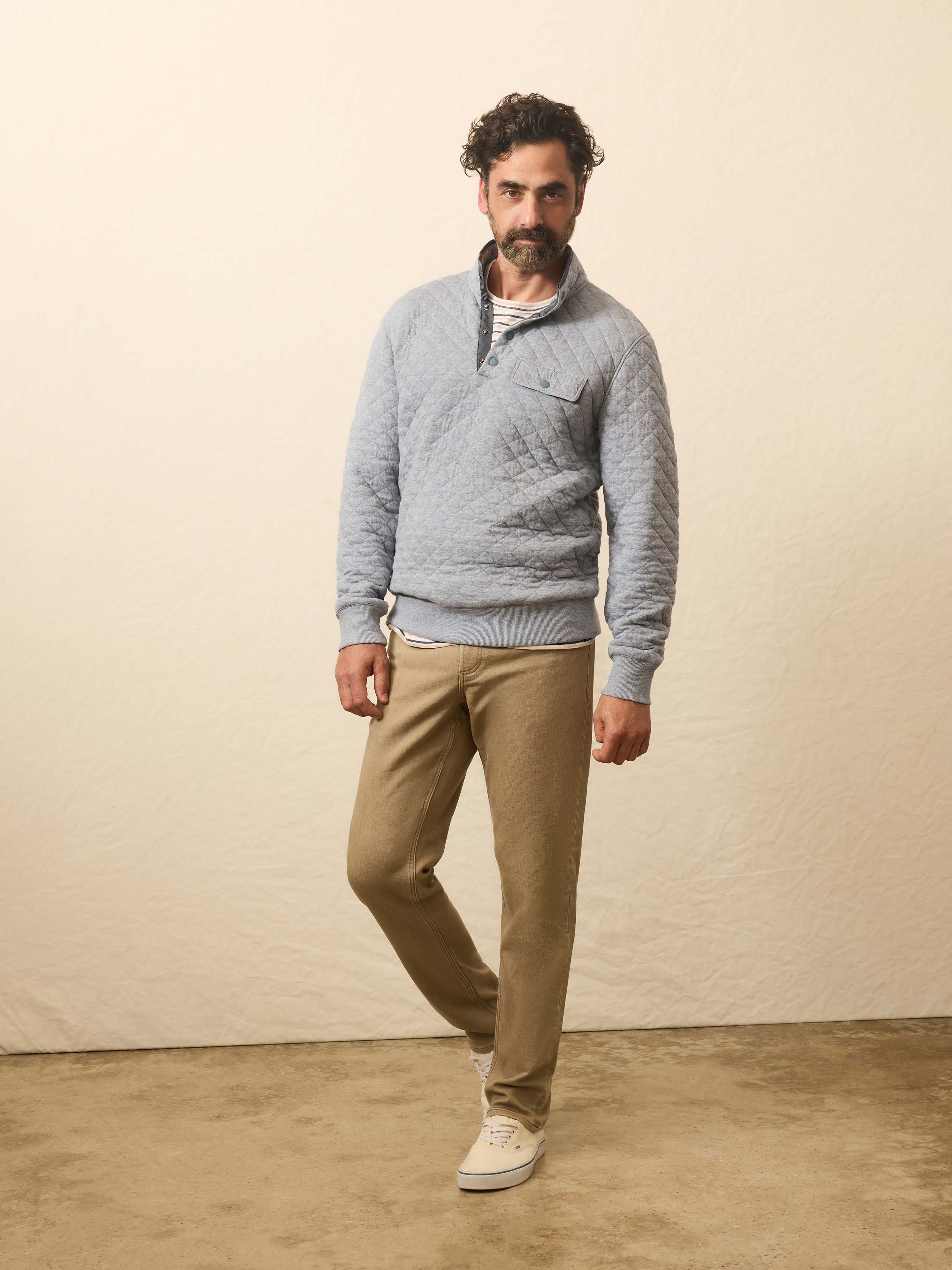 Epic Quilted Fleece Pullover - Ocean Wind Heather - Image 4
