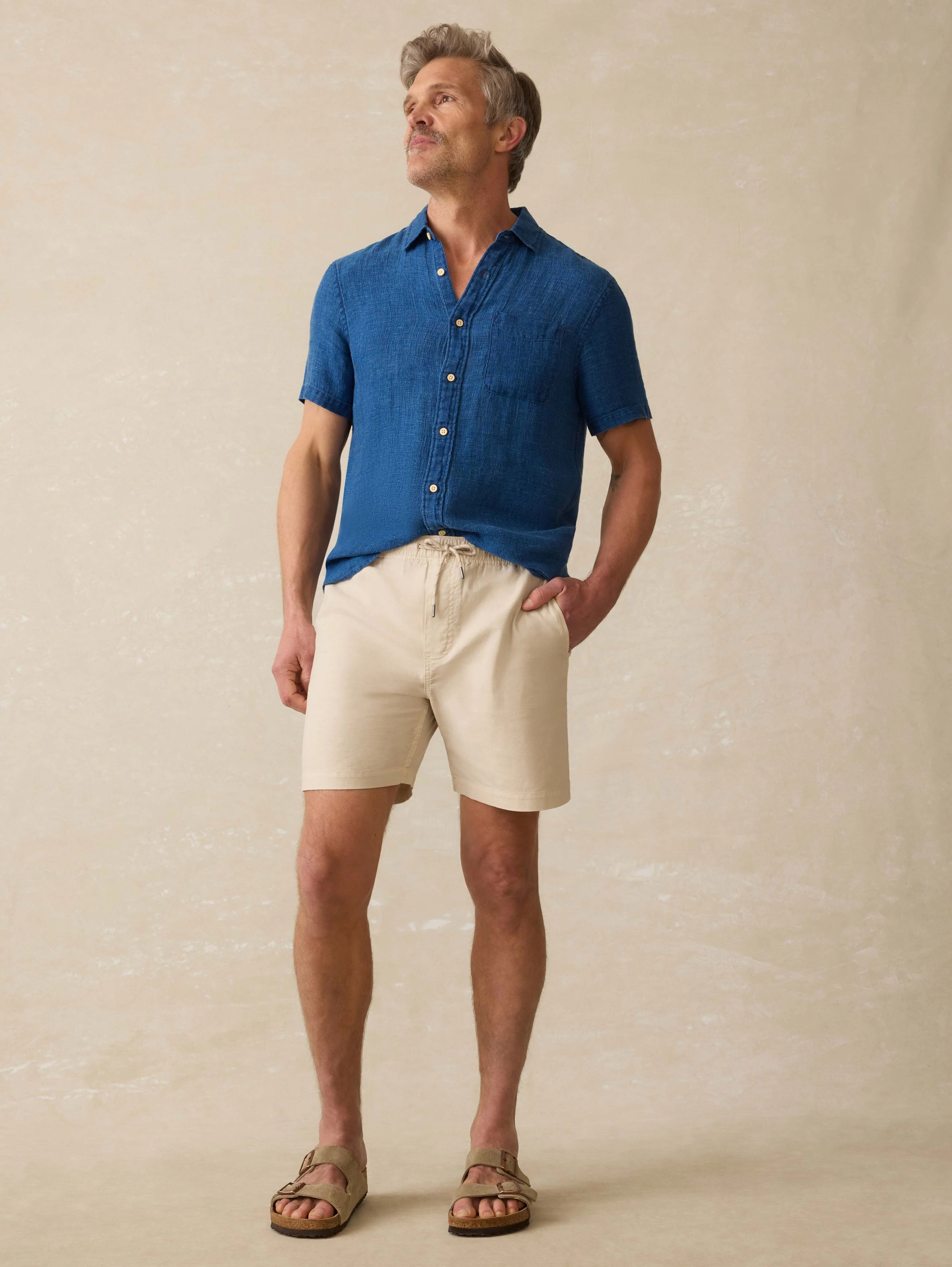 Essential Drawstring Short - Stone - Image 4