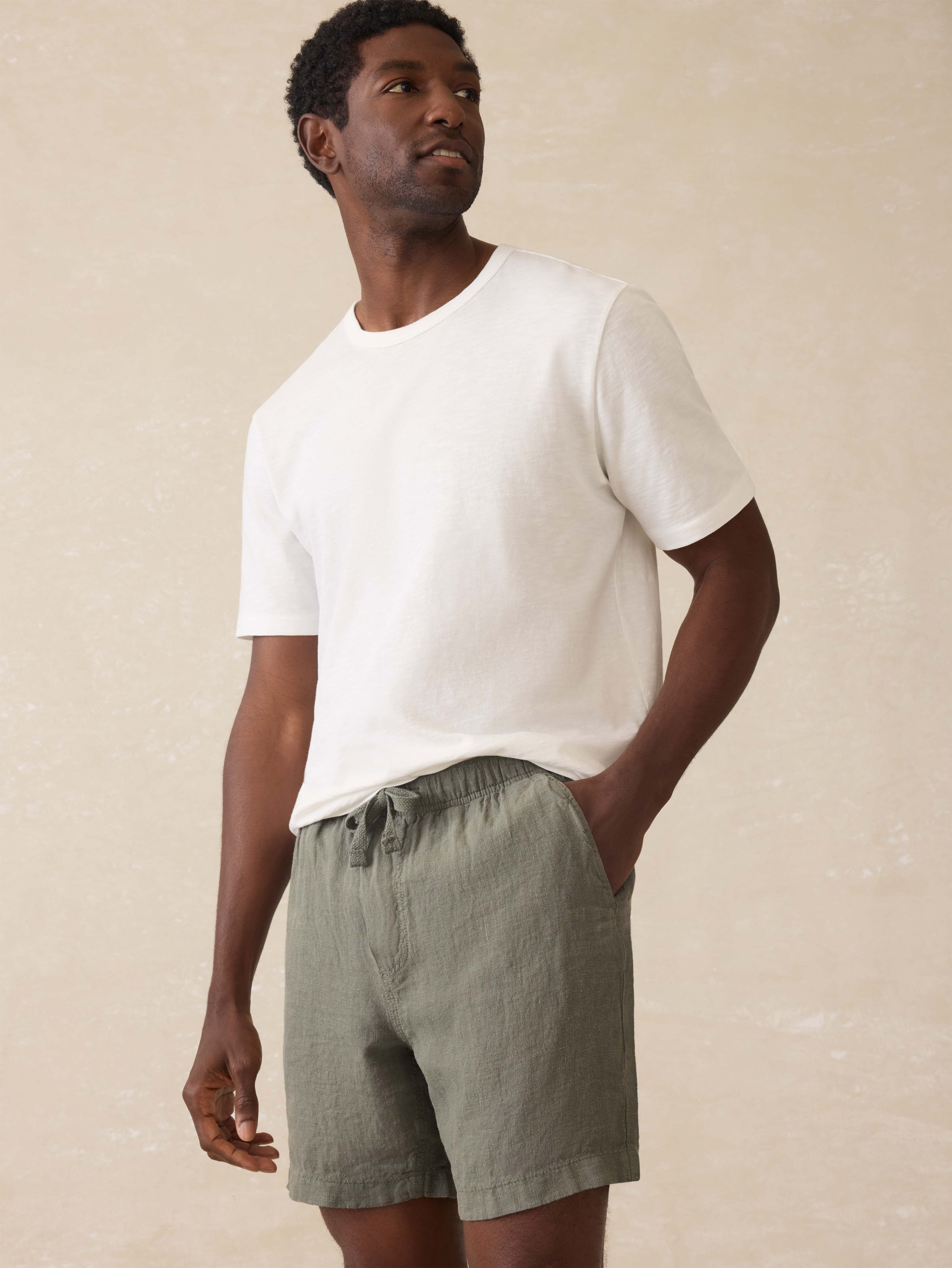 Essential Linen Short (6.5" Inseam) - Spruce - Image 2