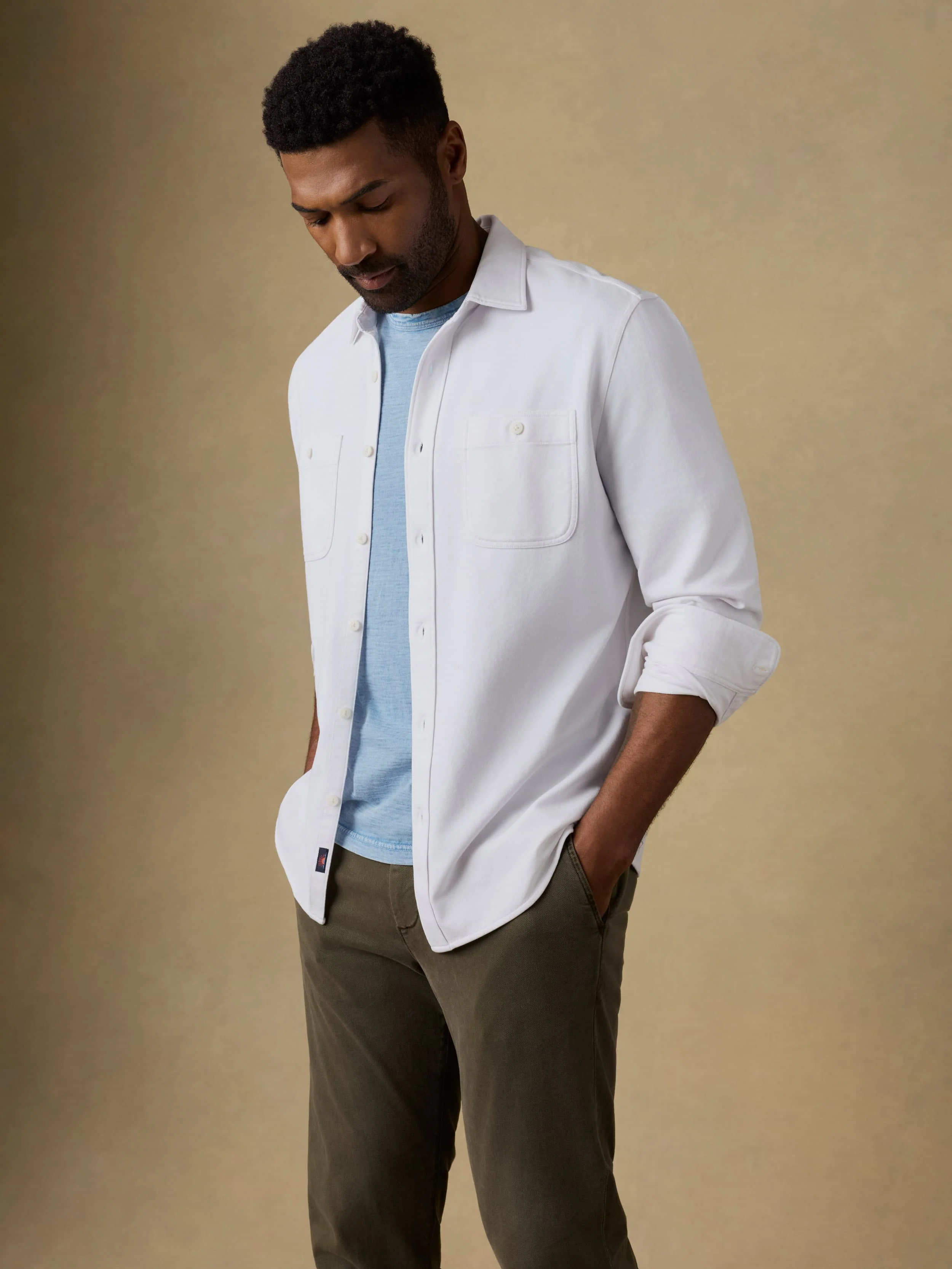 Field Knit Shirt - Pure White - Image 4