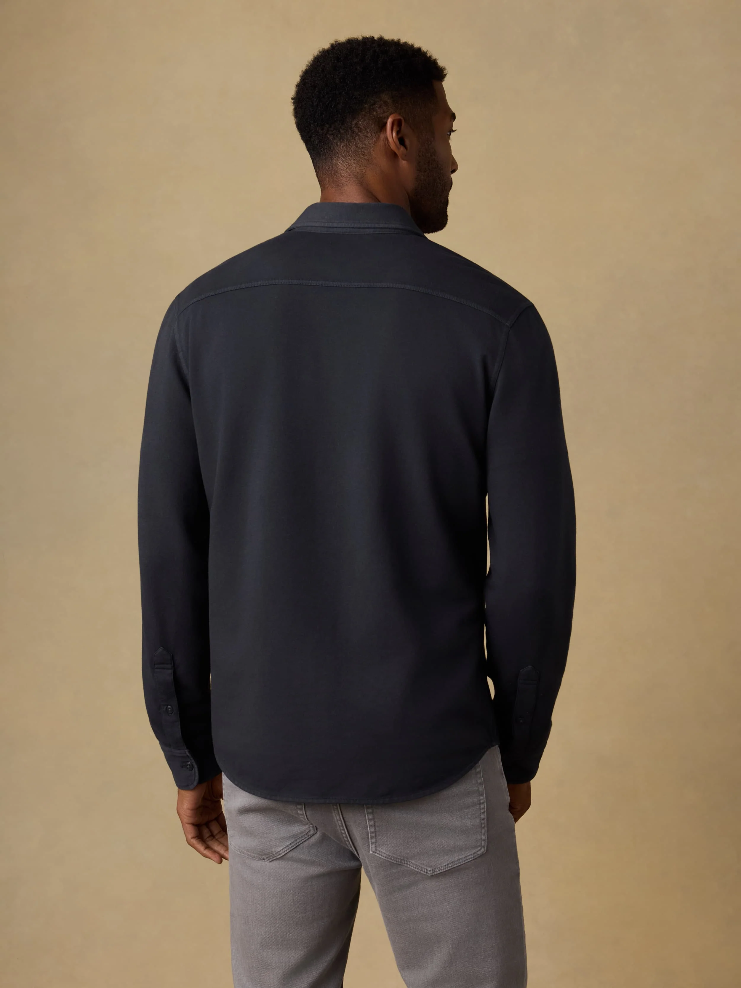 Field Knit Shirt - Washed Charcoal - Image 3