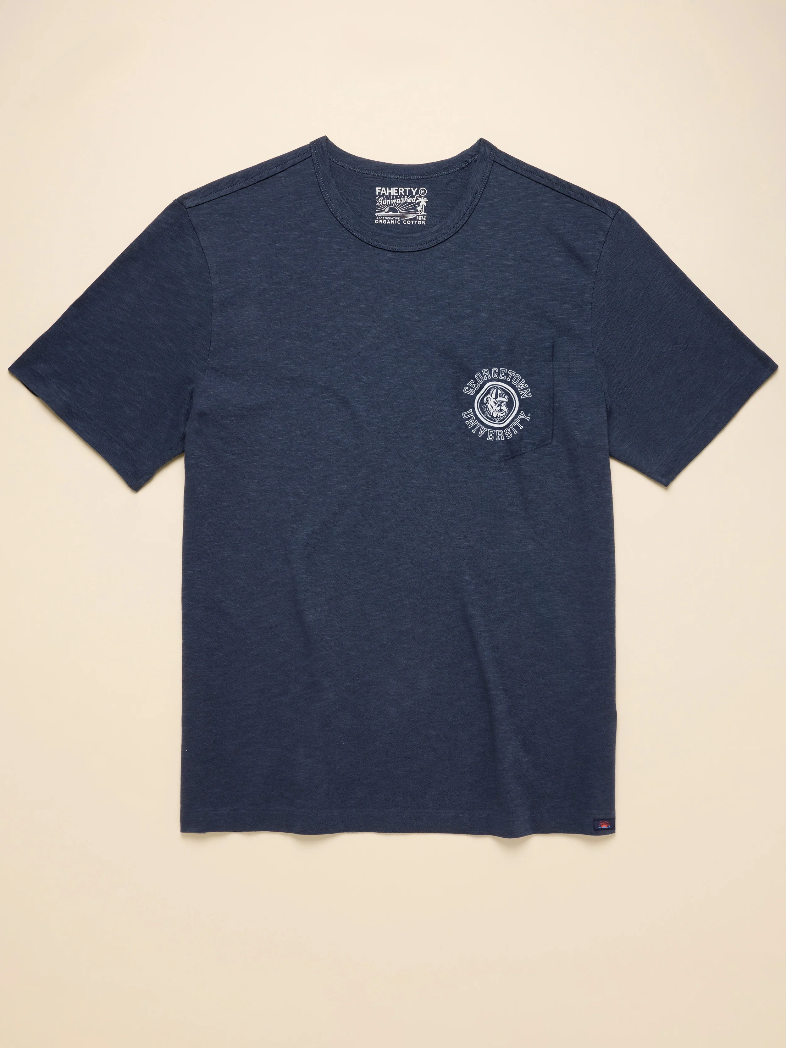 Georgetown Sunwashed Pocket Tee - Dune Navy - Image 3