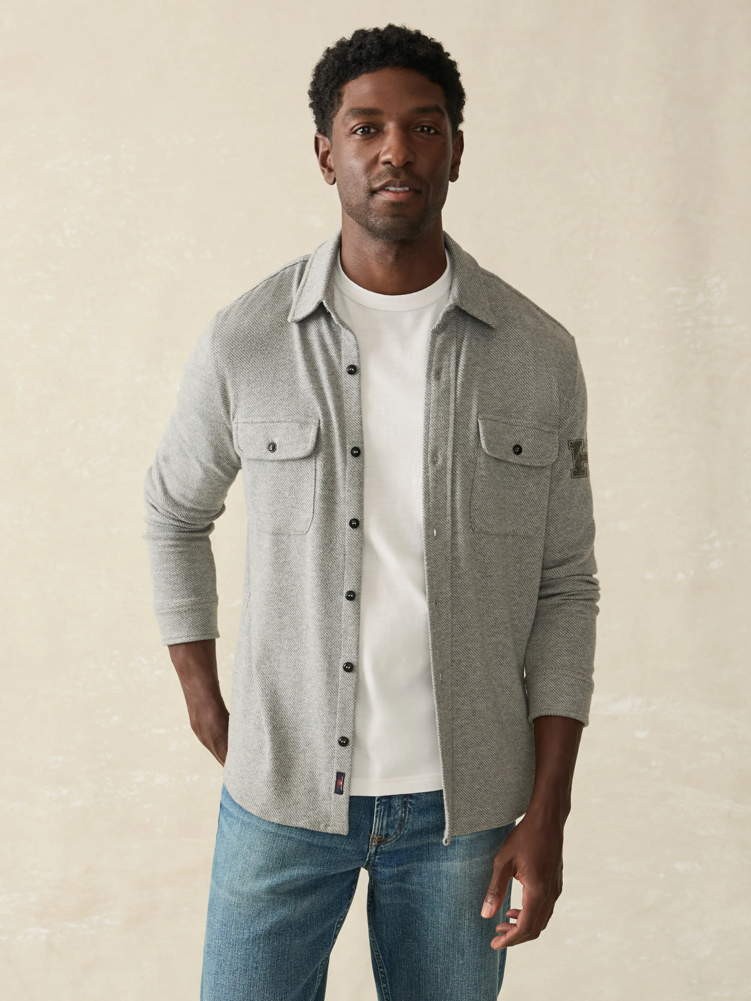 Harvard Legend™ Sweater Shirt - Fossil Grey Twill - Image 2