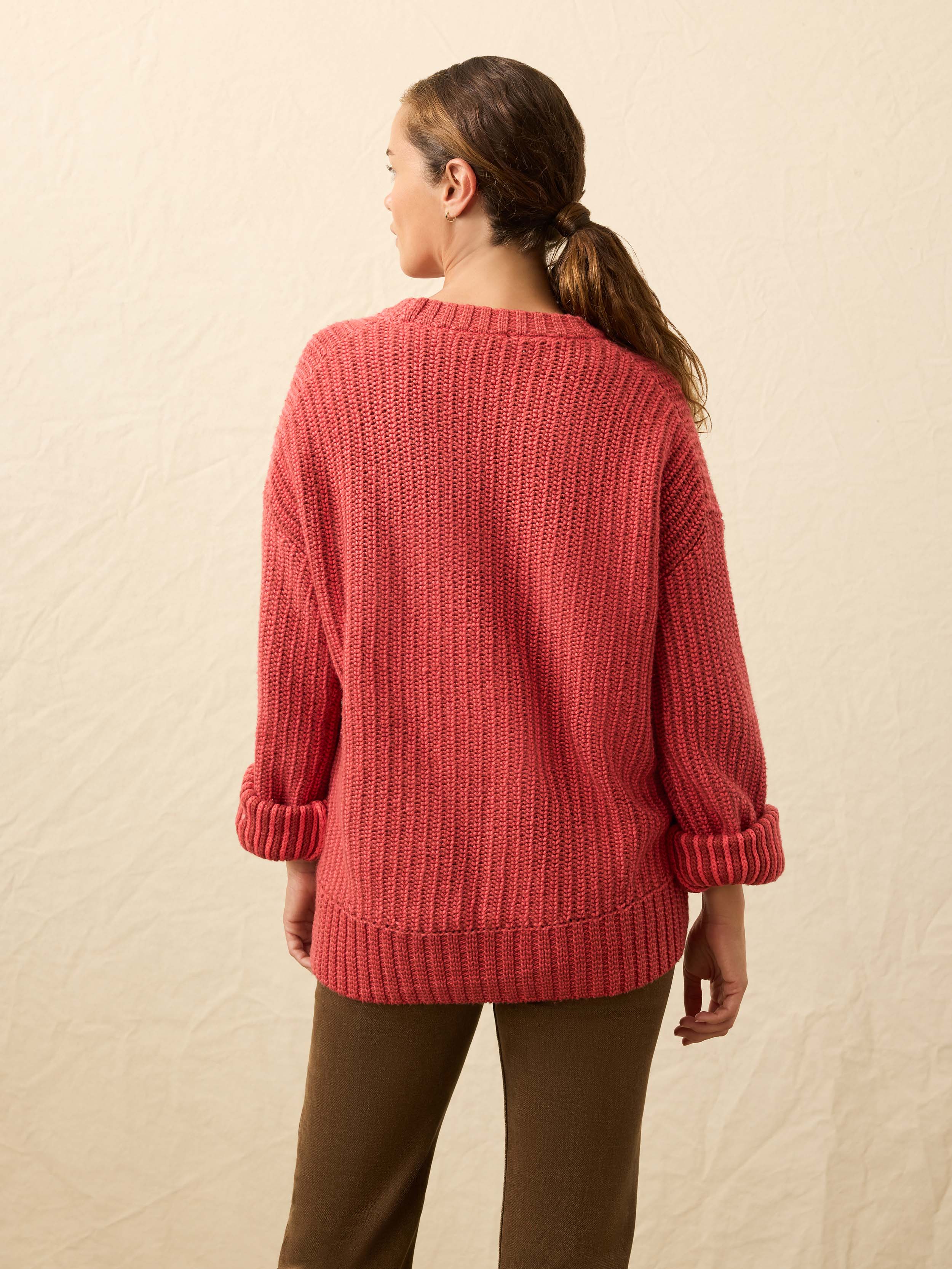 Heirloom Cotton Relaxed Crewneck - Dubarry Stripe - Image 4
