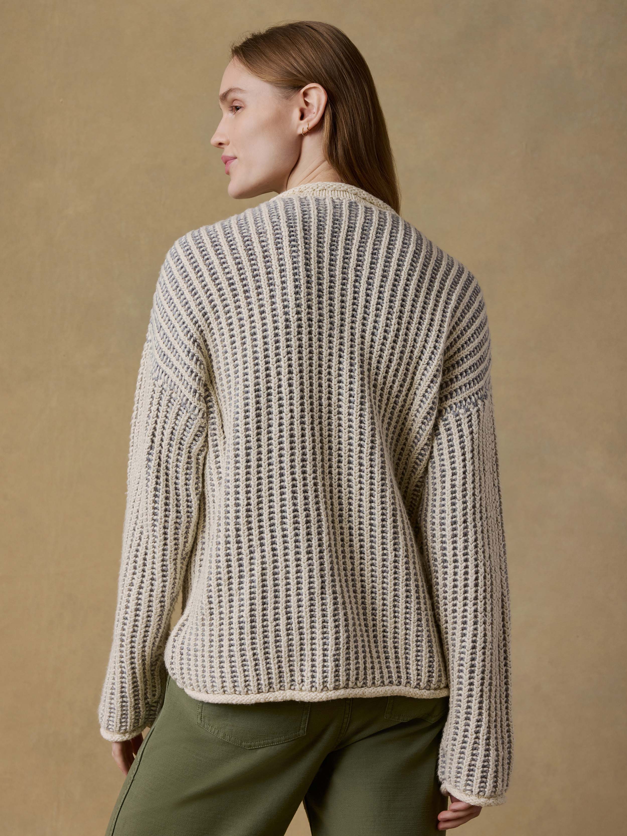 Heirloom Cotton Rollneck Sweater - Cream - Image 5