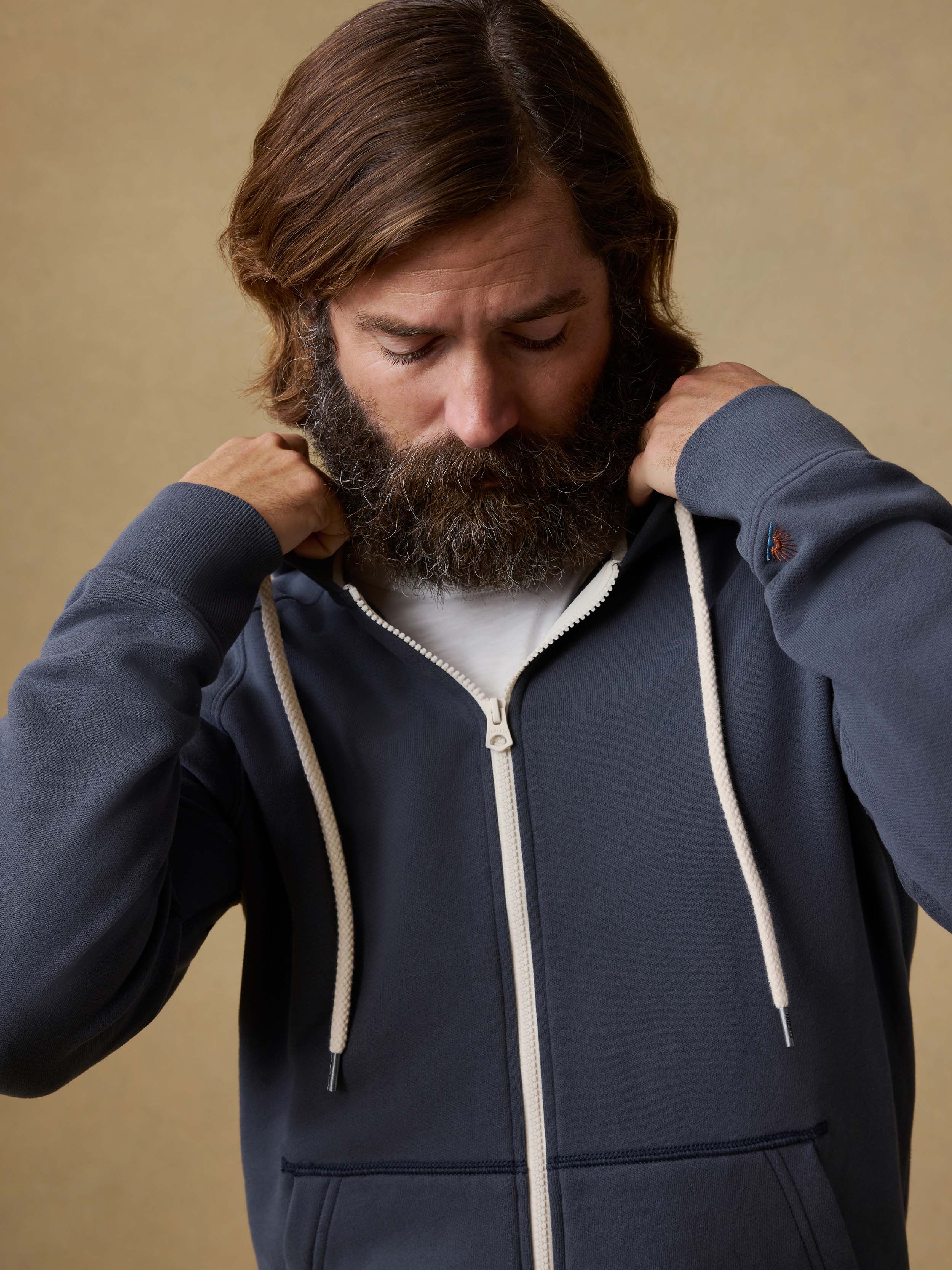 High Standard Fleece Zip Hoodie - Blue Nights - Image 2