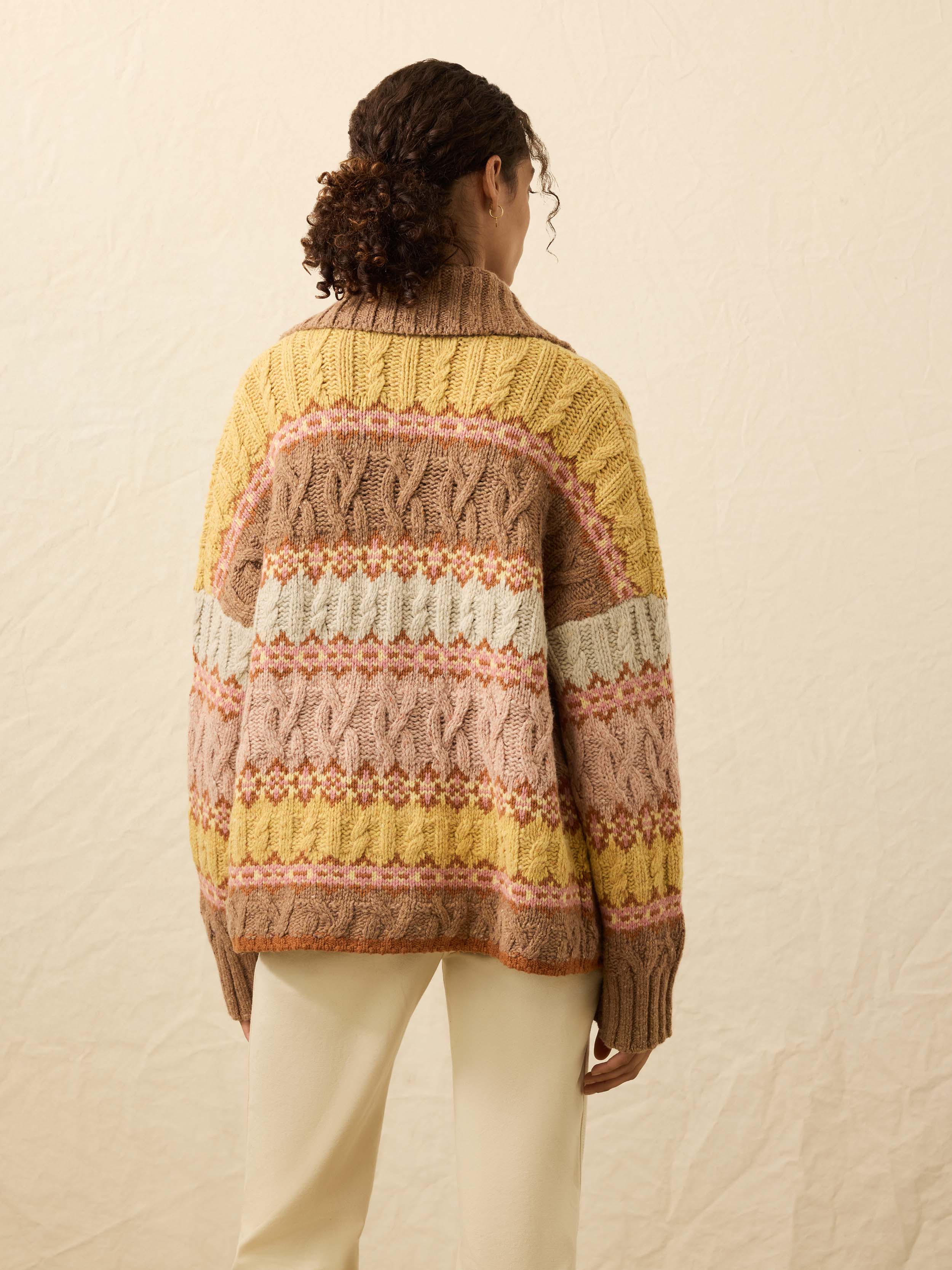 Highland Fairisle Cardigan - Lakeside Fairisle Haze - Image 4