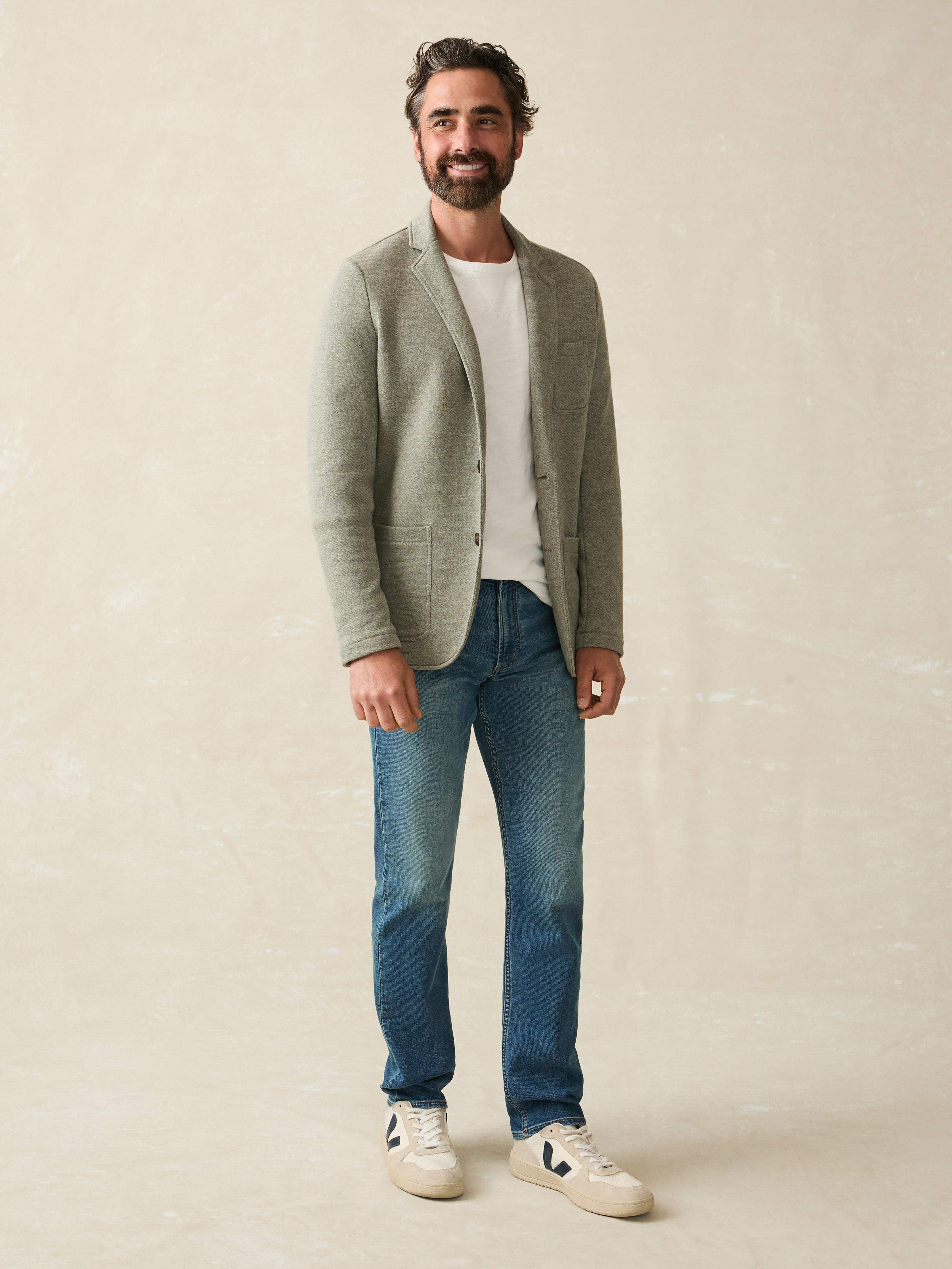 Inlet Knit Blazer - Olive Brush Melange - Image 6