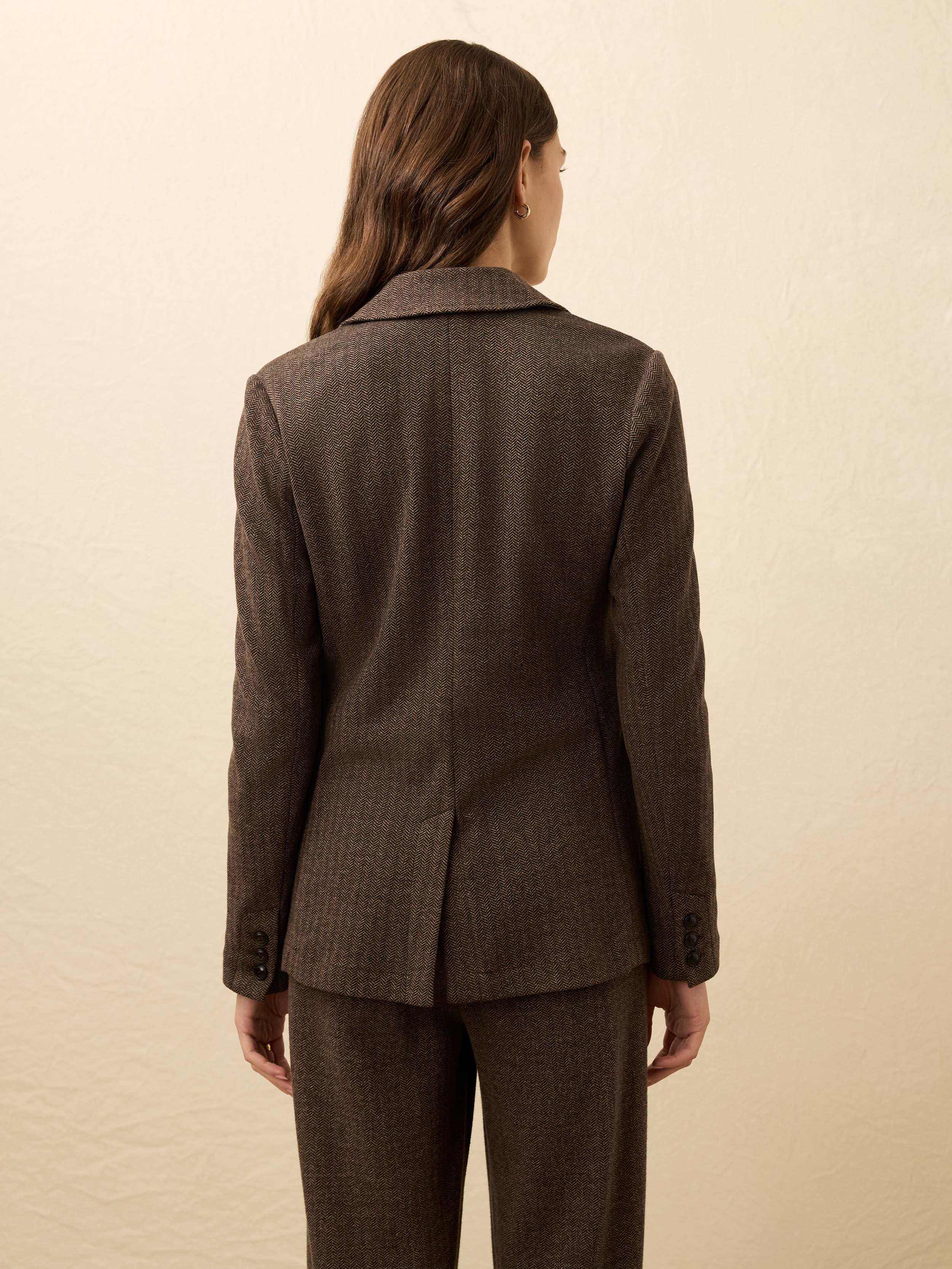 Inlet Knit Tweed Blazer - Woodland Herringbone - Image 5