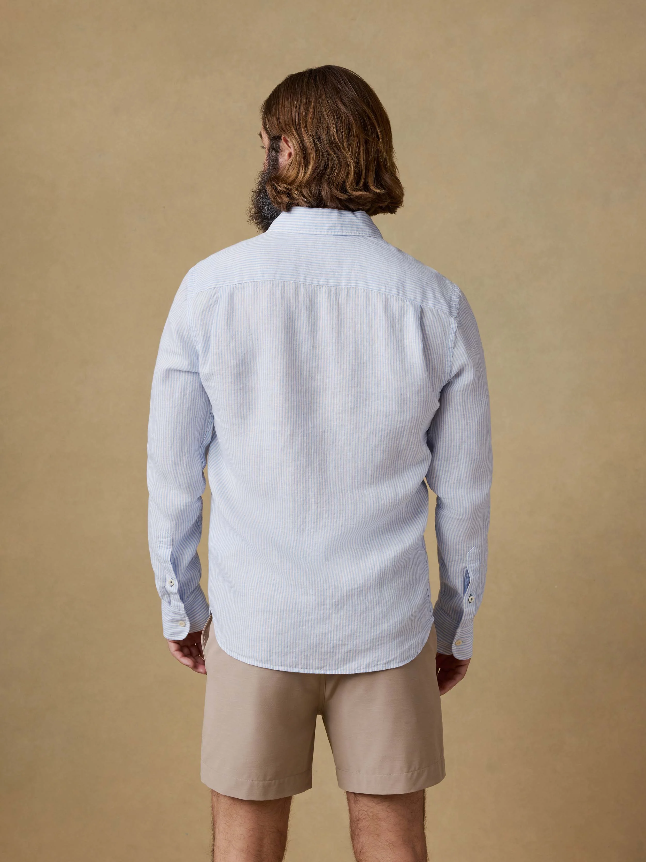 Laguna Linen Shirt - Summer Classic Stripe - Image 3