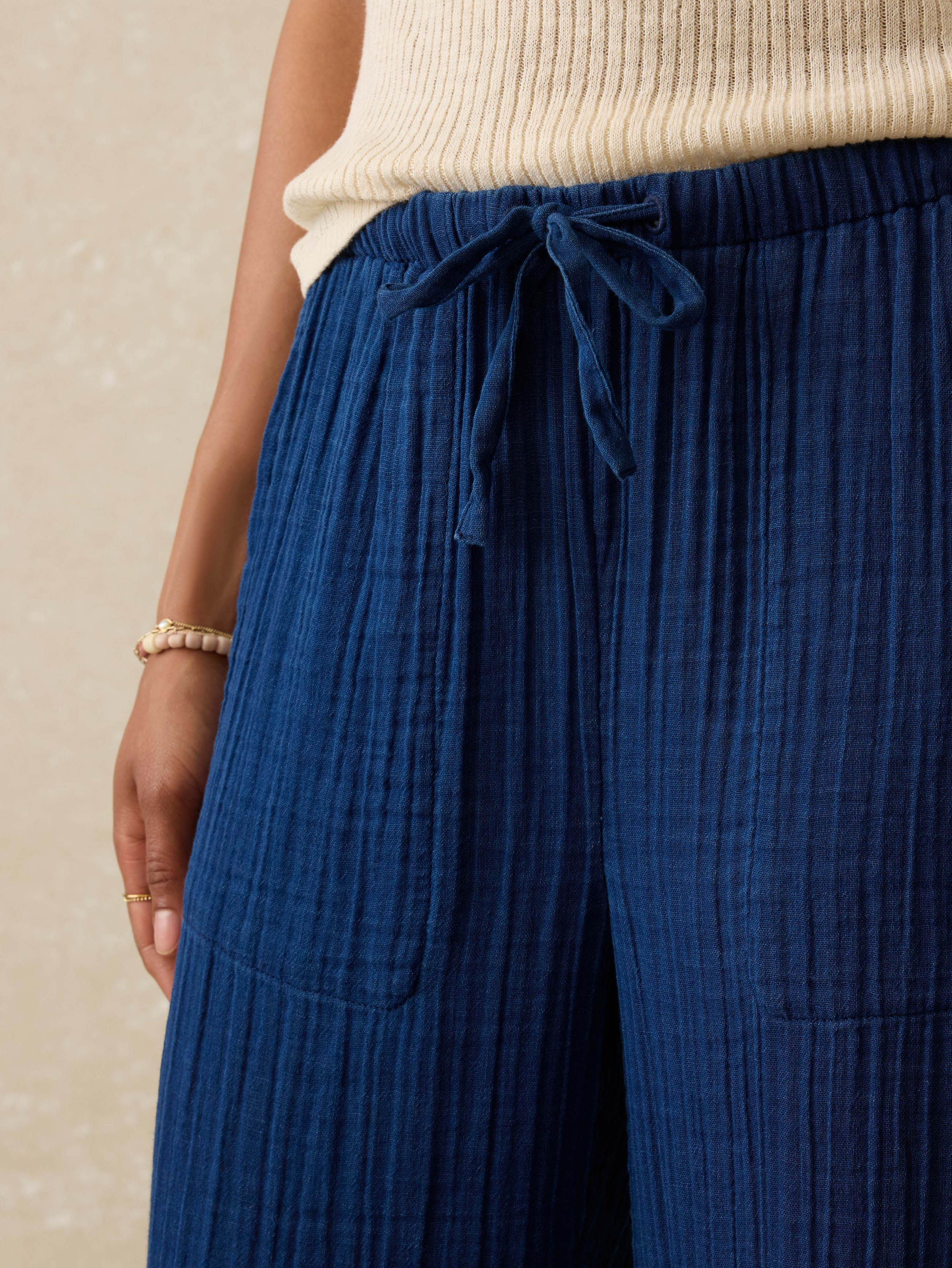 Laidback Gauze Pant - Dark Indigo Wash - Image 5