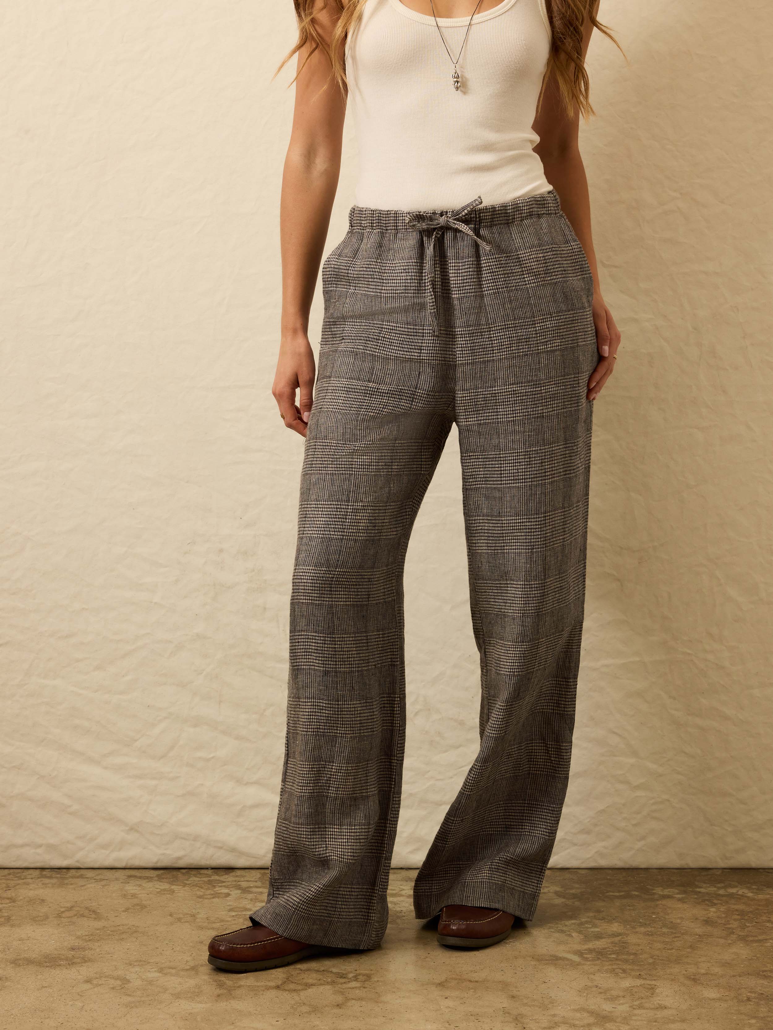 Laidback Linen Pant - Overlook Plaid - Image 3
