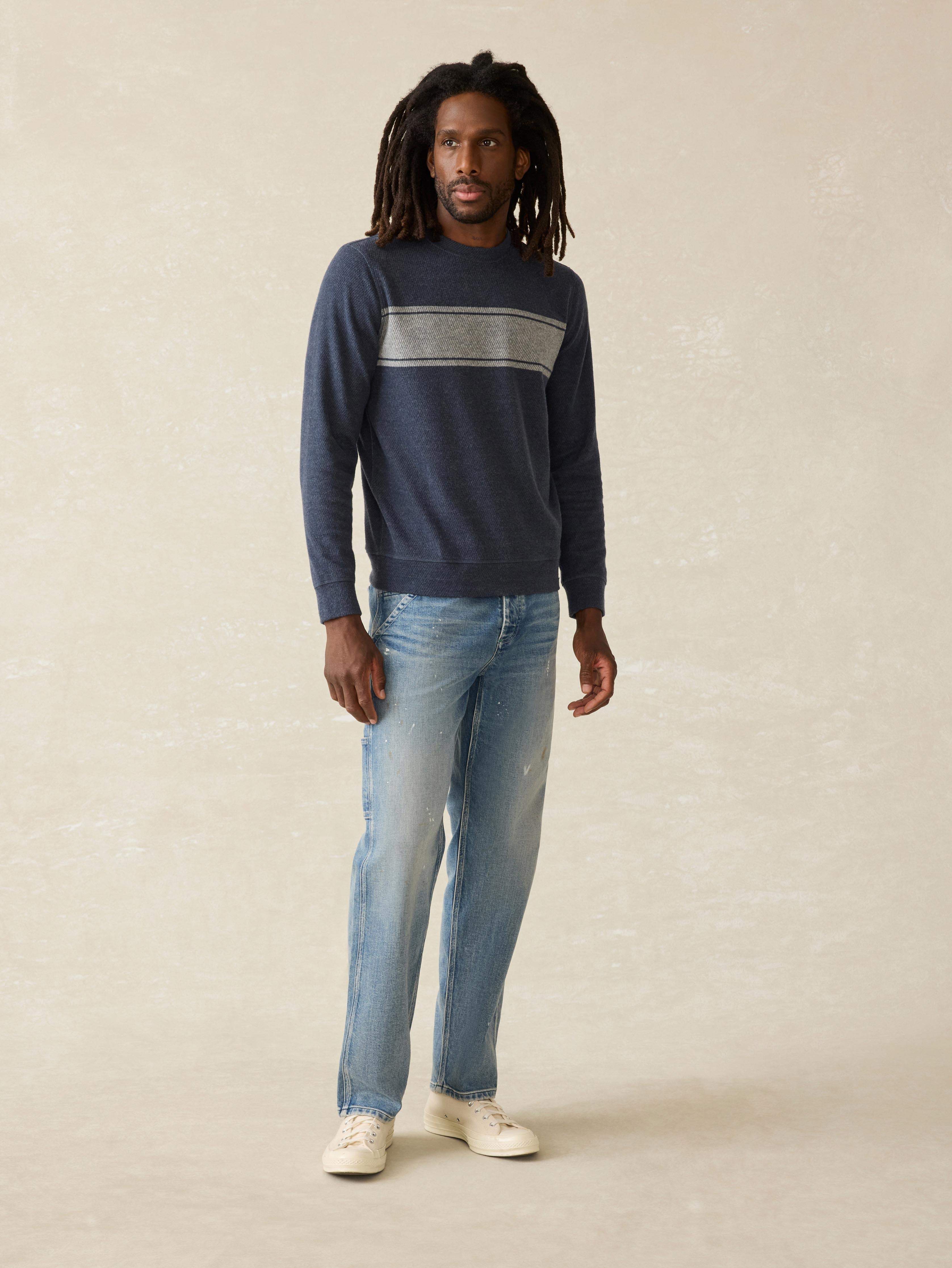 Legend™ Surf Stripe Sweater Crew - Brighton Navy Surf Stripe - Image 6
