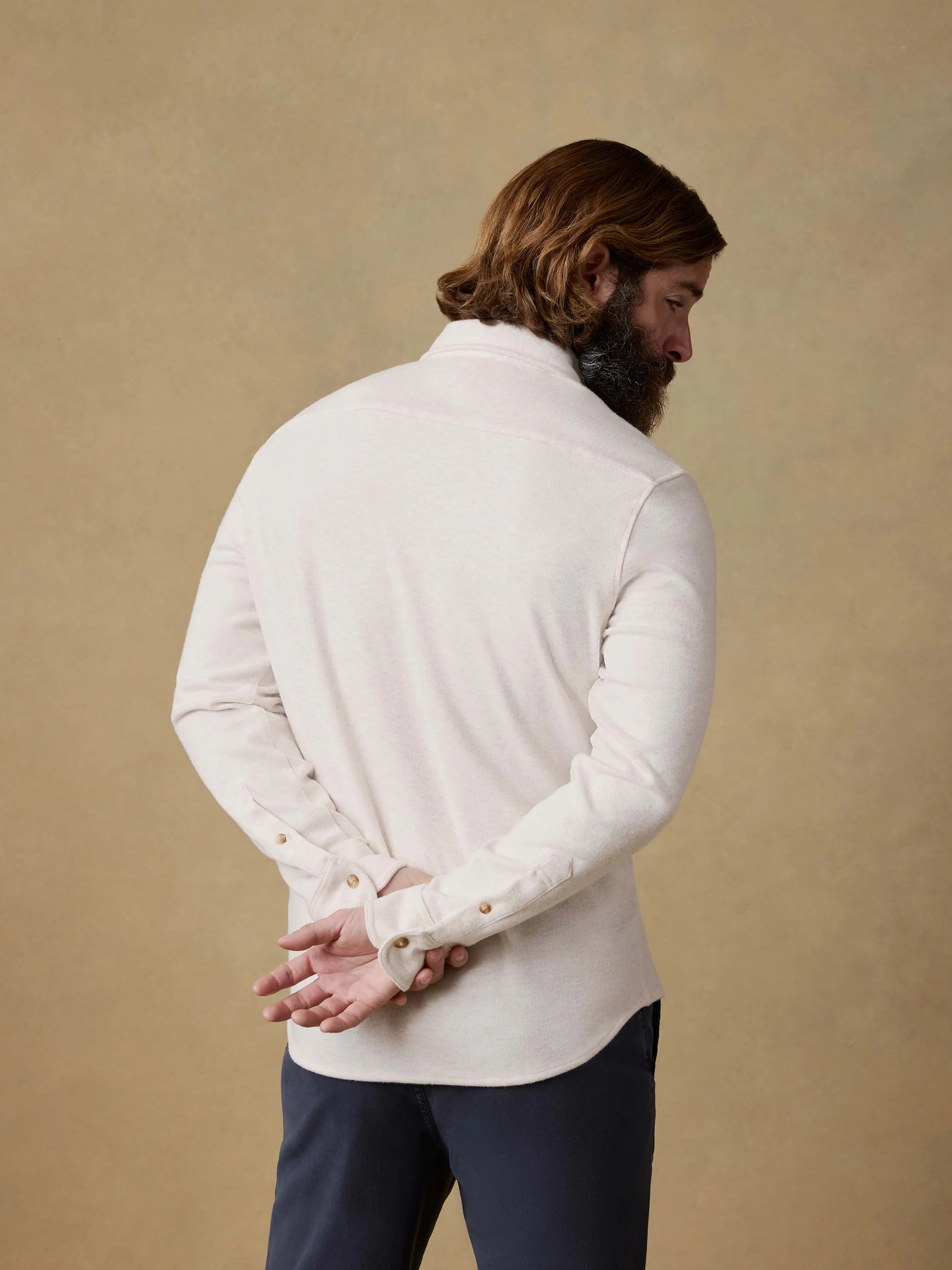Legend™ Sweater Shirt (Single Pocket) - Off White - Image 3