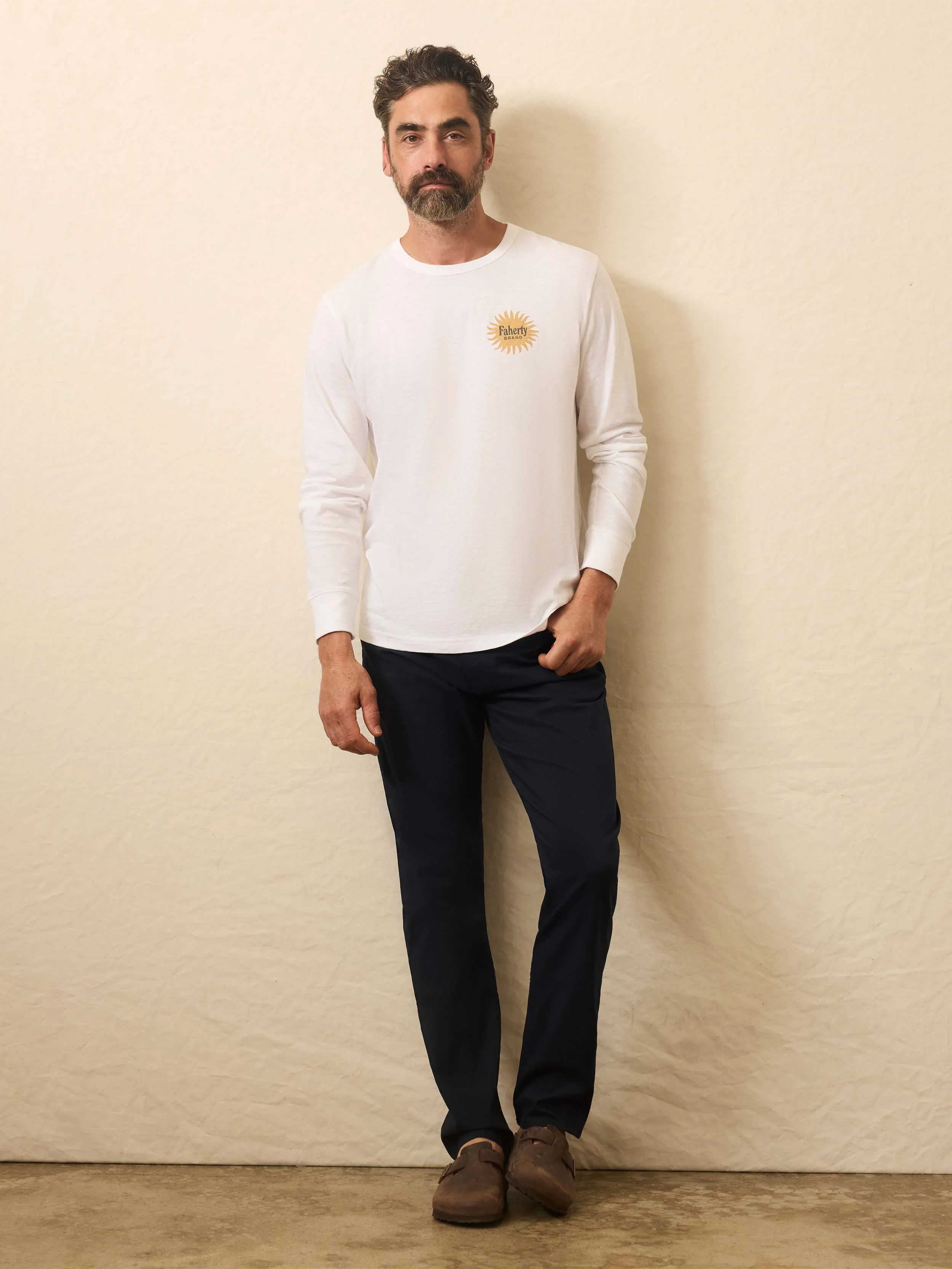 Longs-Sleeve Sunwashed Graphic Tee - White - Image 4