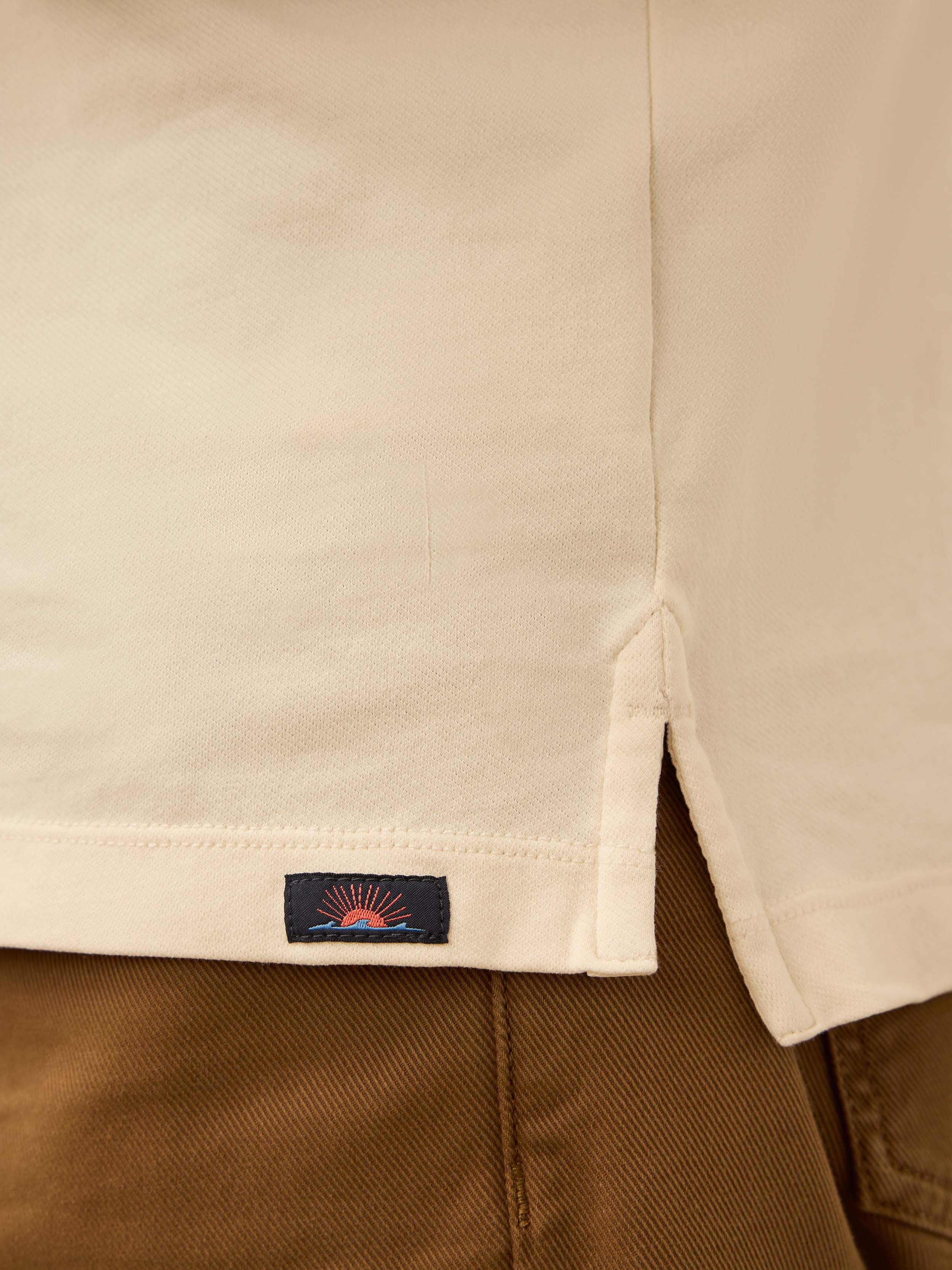 Long-Sleeve Field Knit Polo - Coastal Cream - Image 4