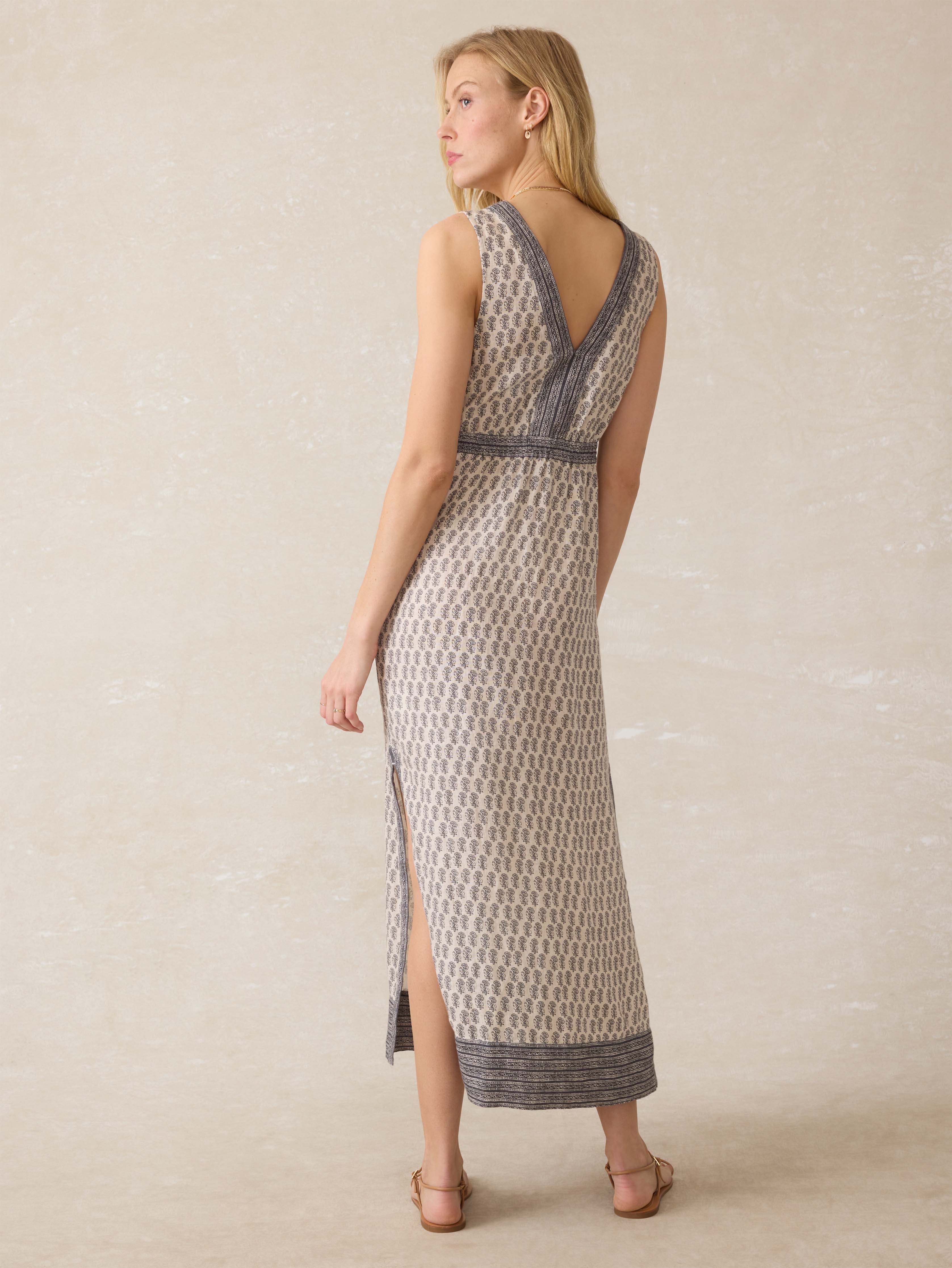 Macey Linen Maxi Dress - Summer Pearl Blossom - Image 4
