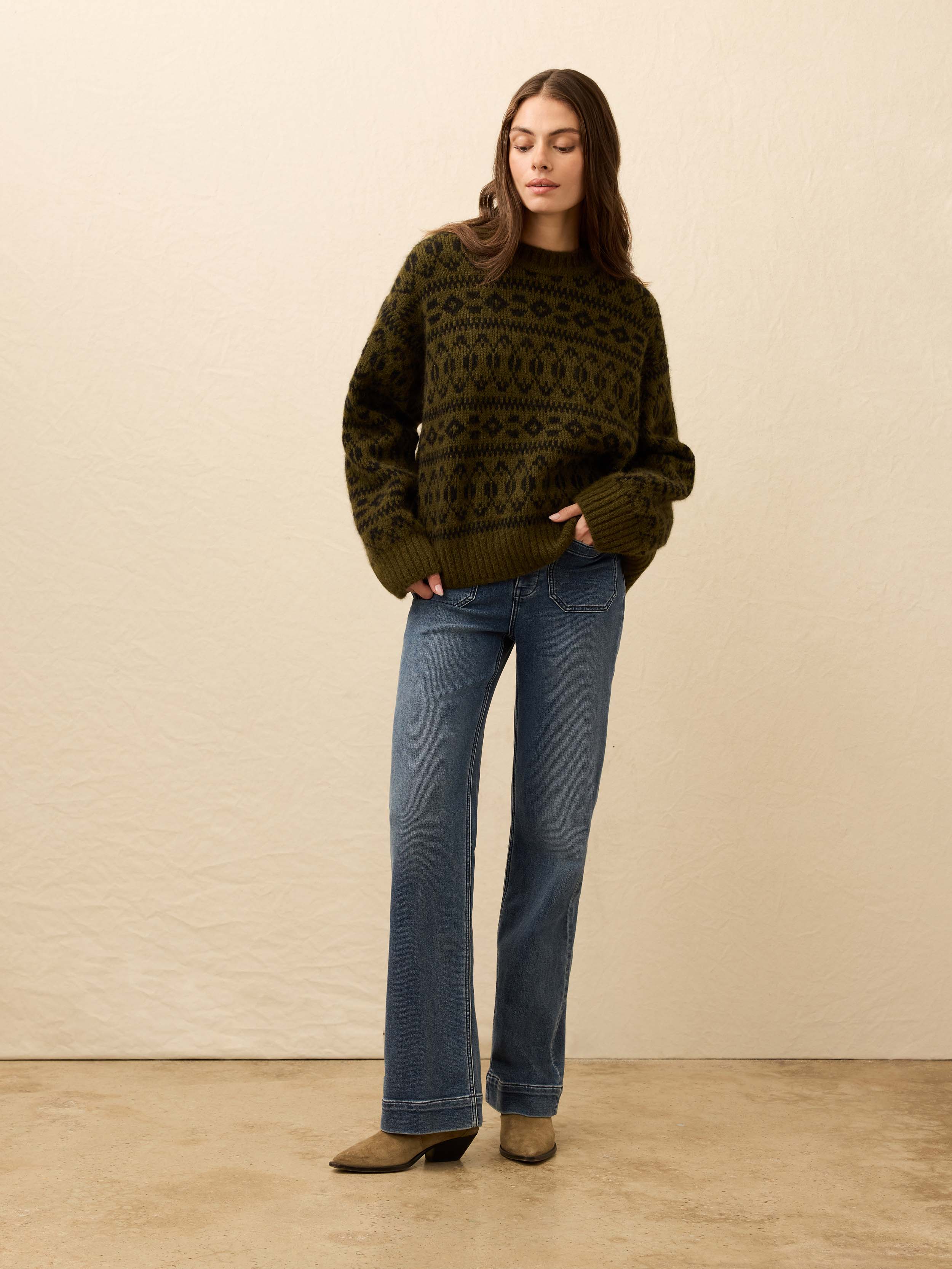 Midnight Bay Crewneck - Olive - Image 4