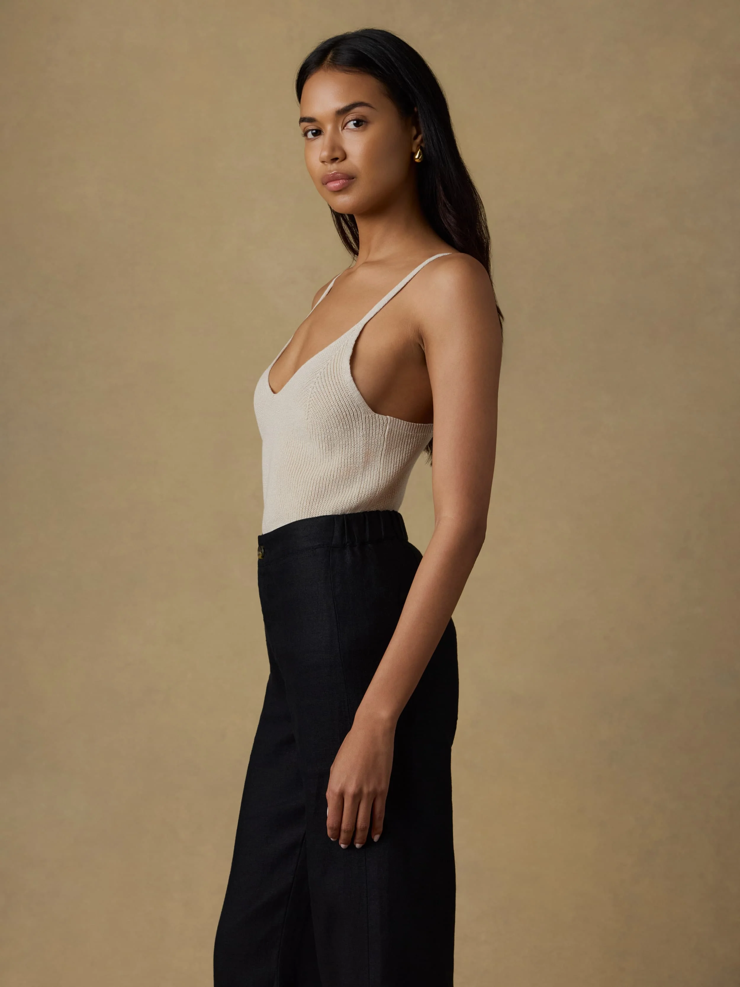 Miramar Linen Sweater Cami - Summer Sand - Image 6