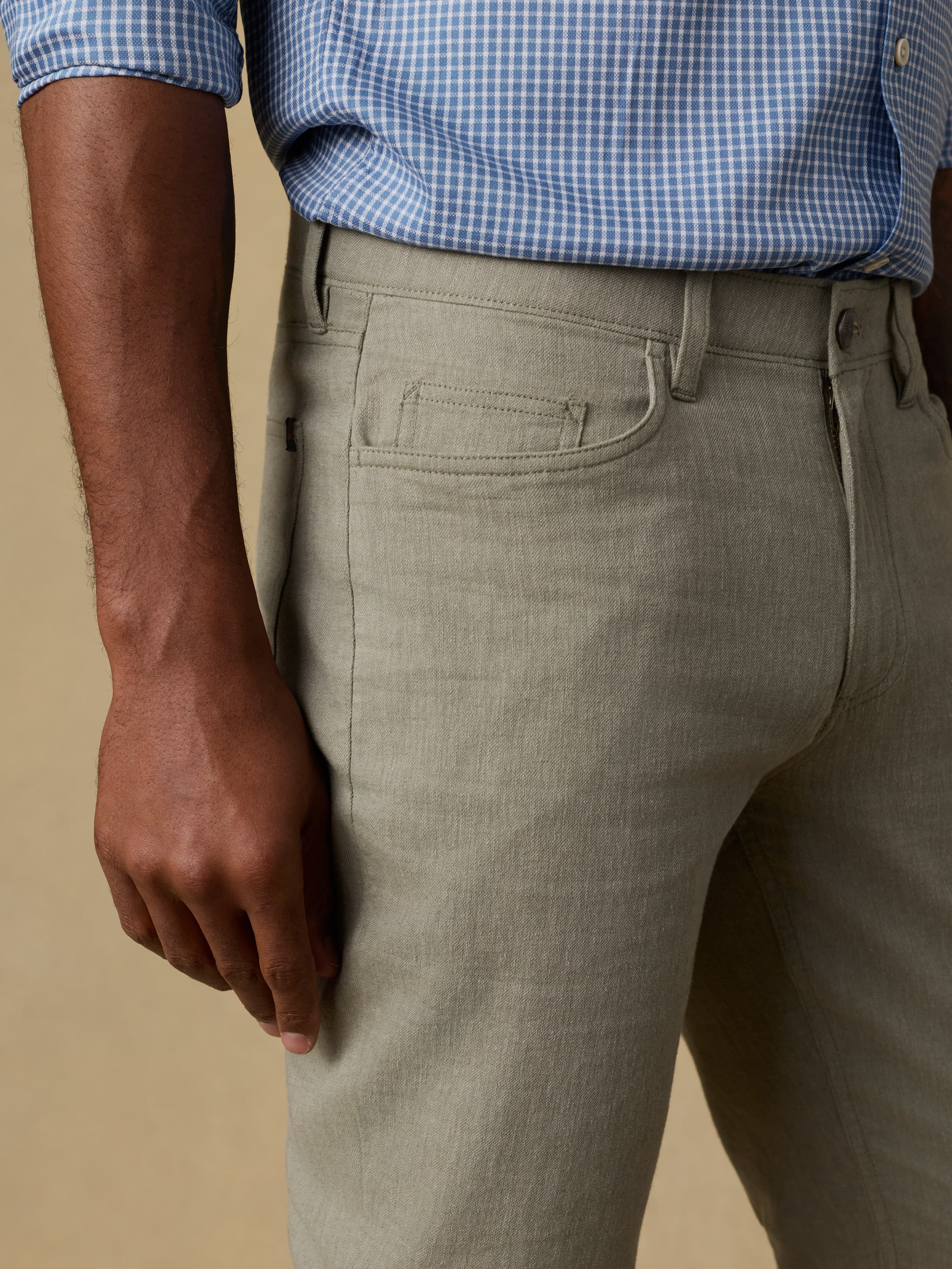 Movement™ Linen 5-Pocket Pant - Sage Cliff - Image 6
