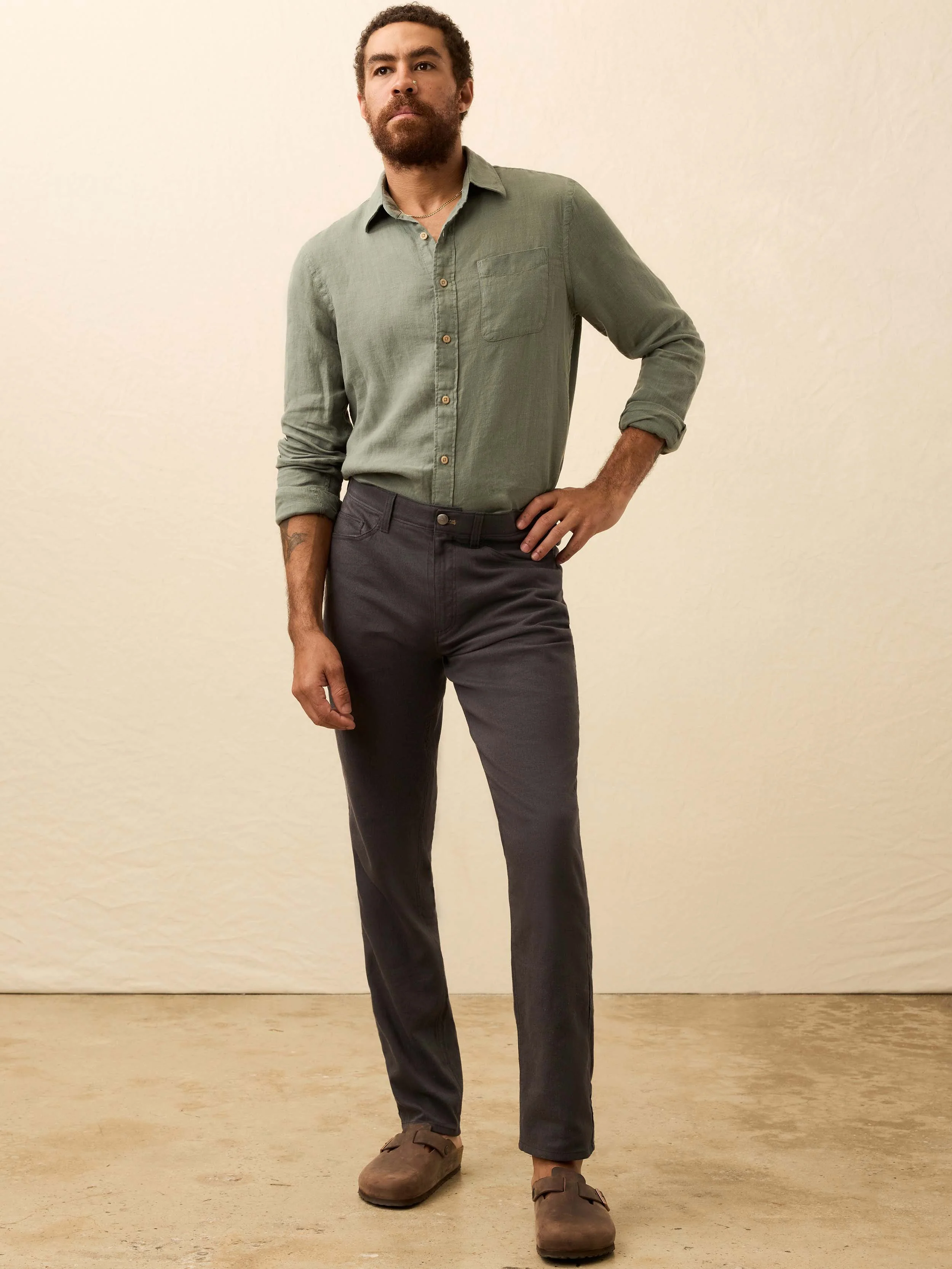 Movement™ Linen 5-Pocket Pant - Washed Black - Image 3