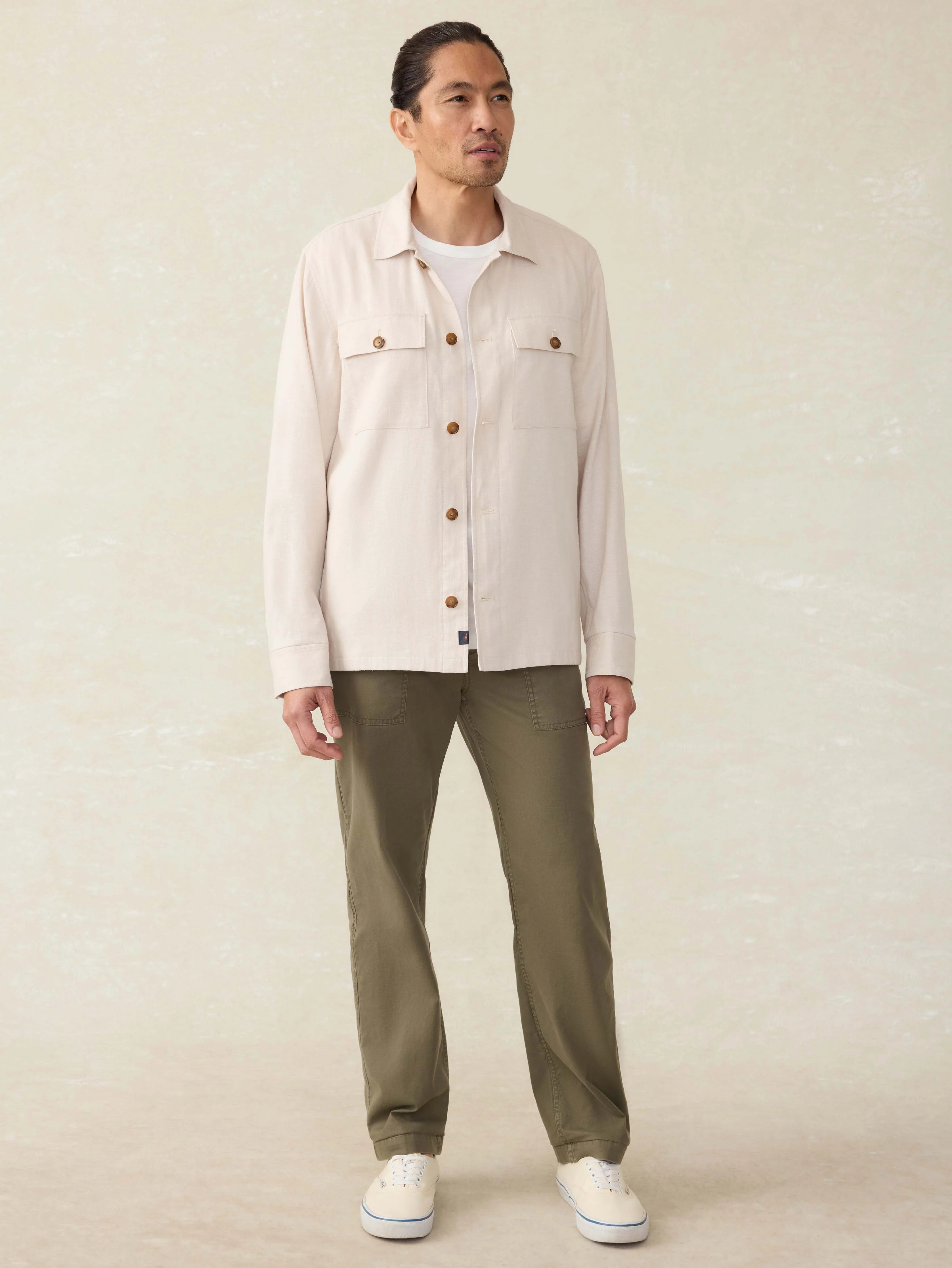 Movement™ Linen Shirt Jacket - Dorset Sand - Image 5