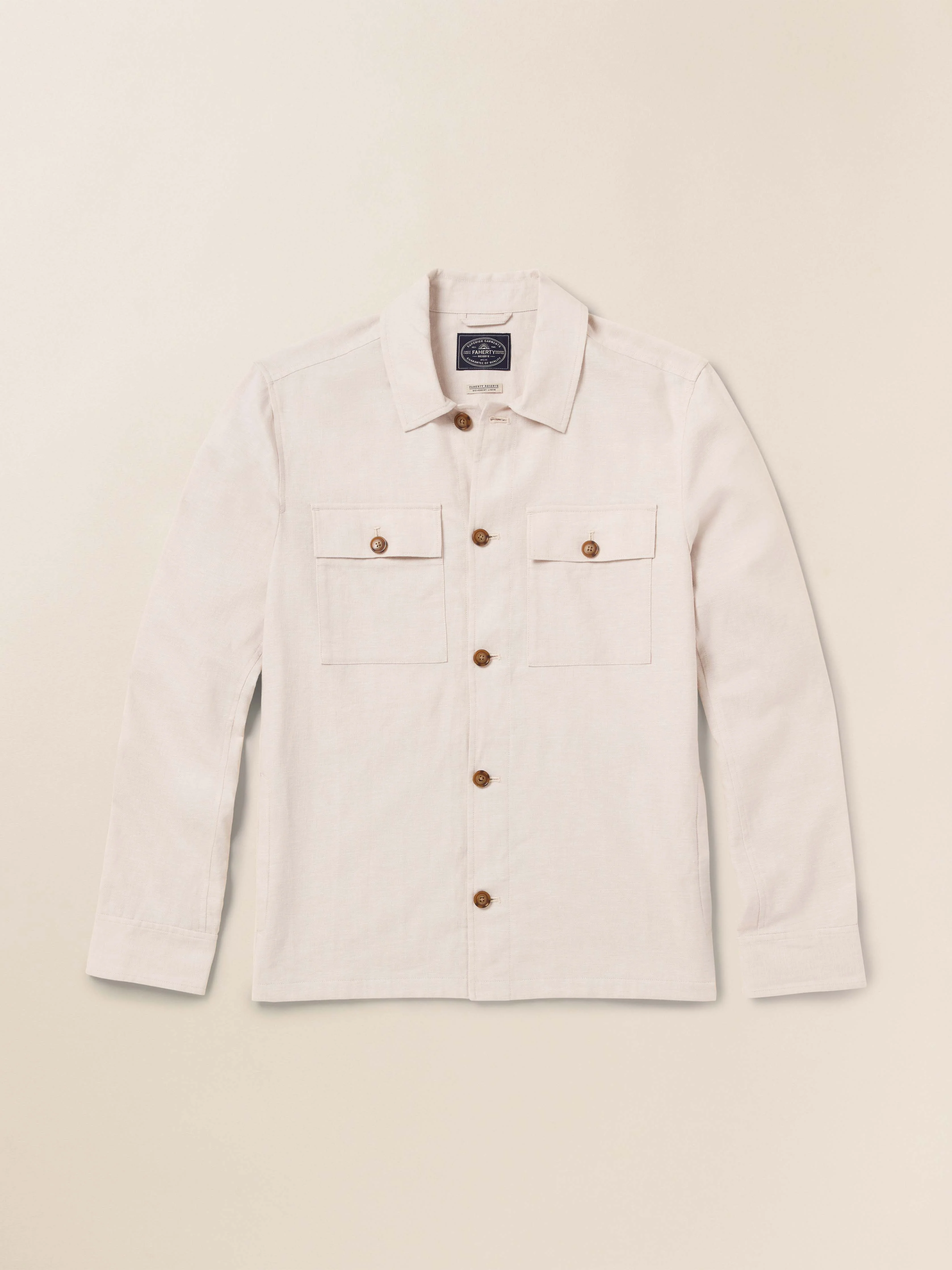 Movement™ Linen Shirt Jacket - Dorset Sand - Image 6
