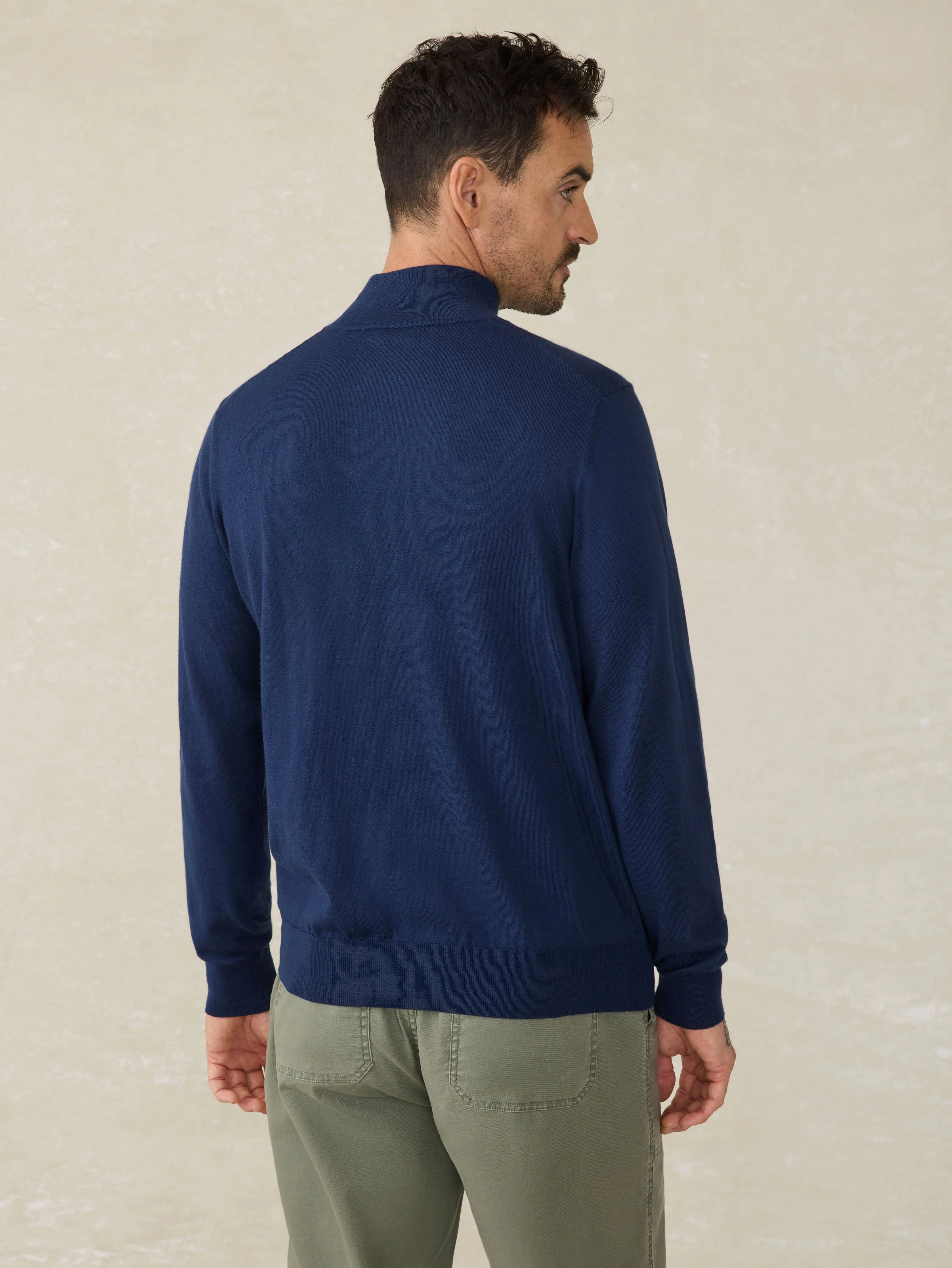 Movement™ Quarter Zip Sweater - Marine Navy Heather - Image 3