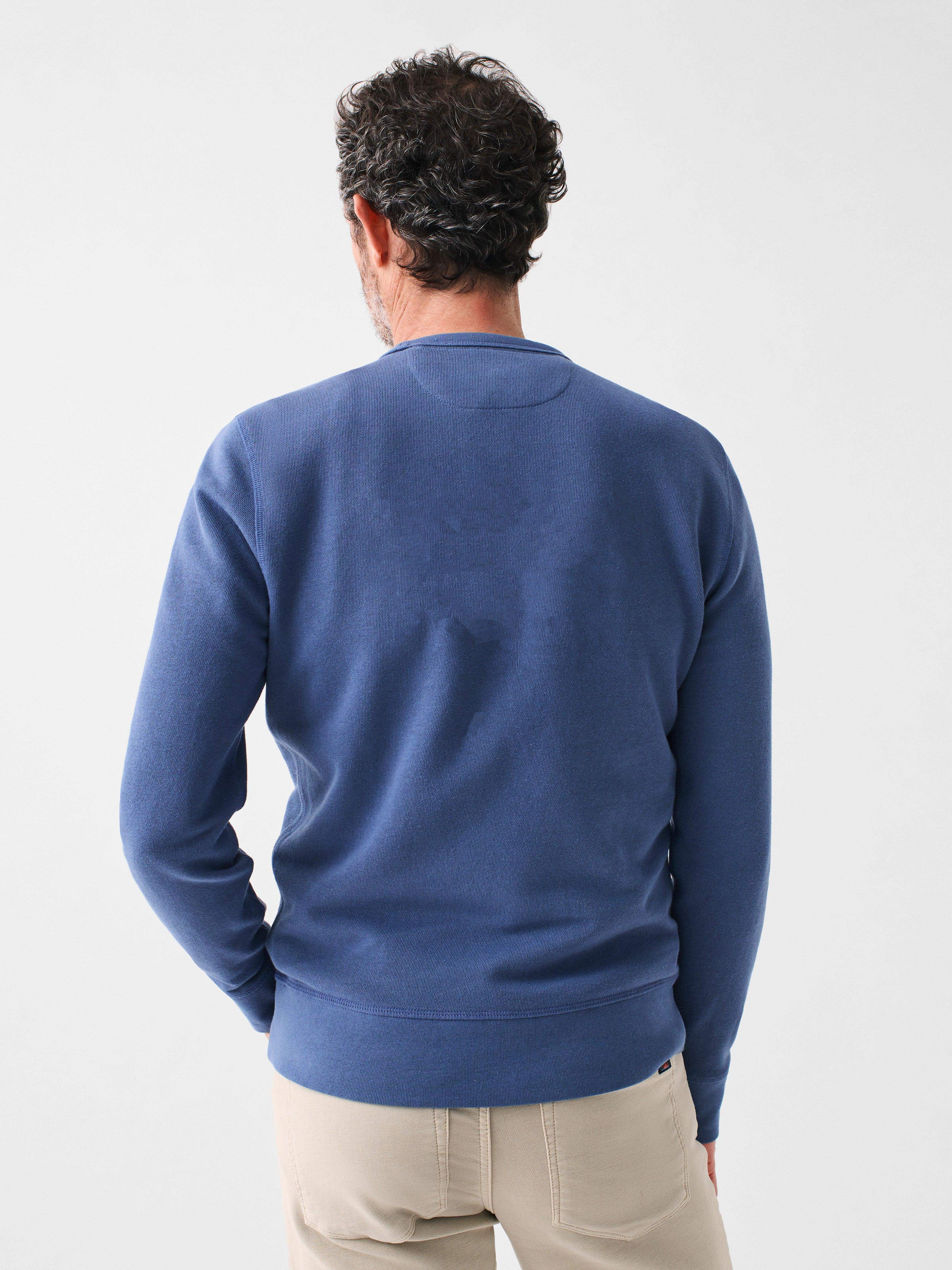 Nashville Long-Sleeve Terry Crewneck - Faded Navy - Image 2