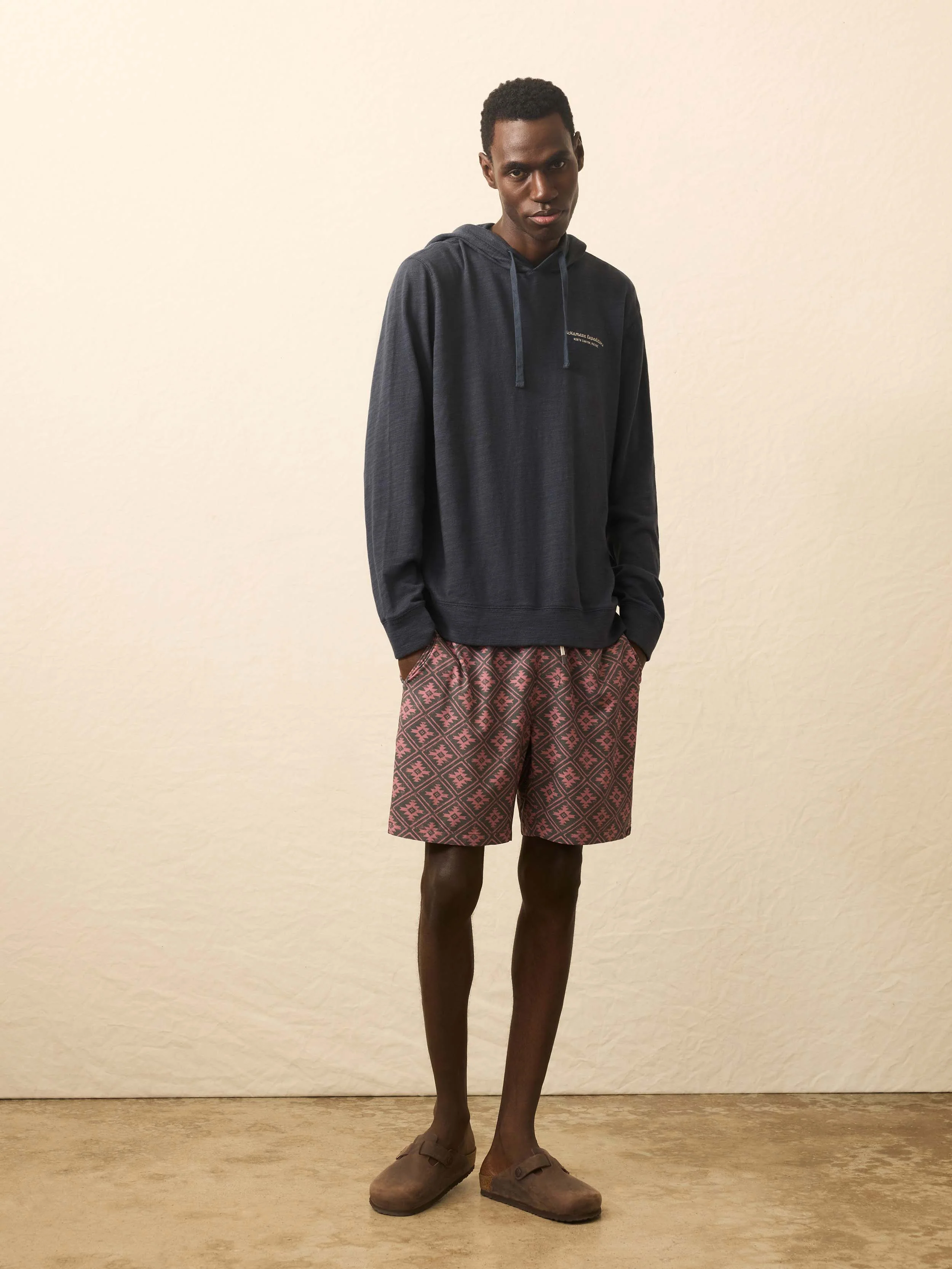Nazare Sunwashed Slub Hoodie - Blue Nights - Image 4