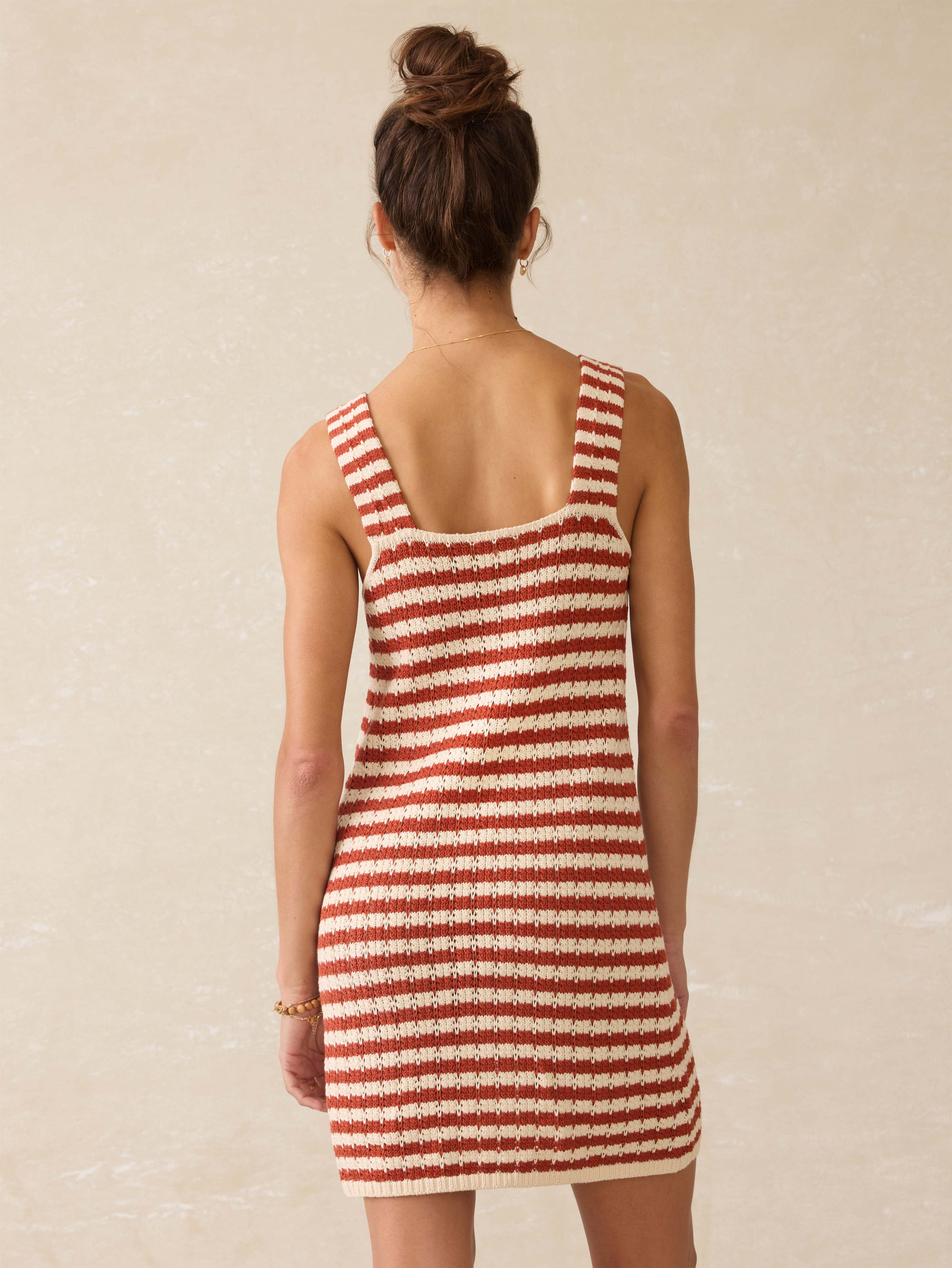 Seacoast Crochet Sleeveless Dress - Sorrento Sand - Image 3