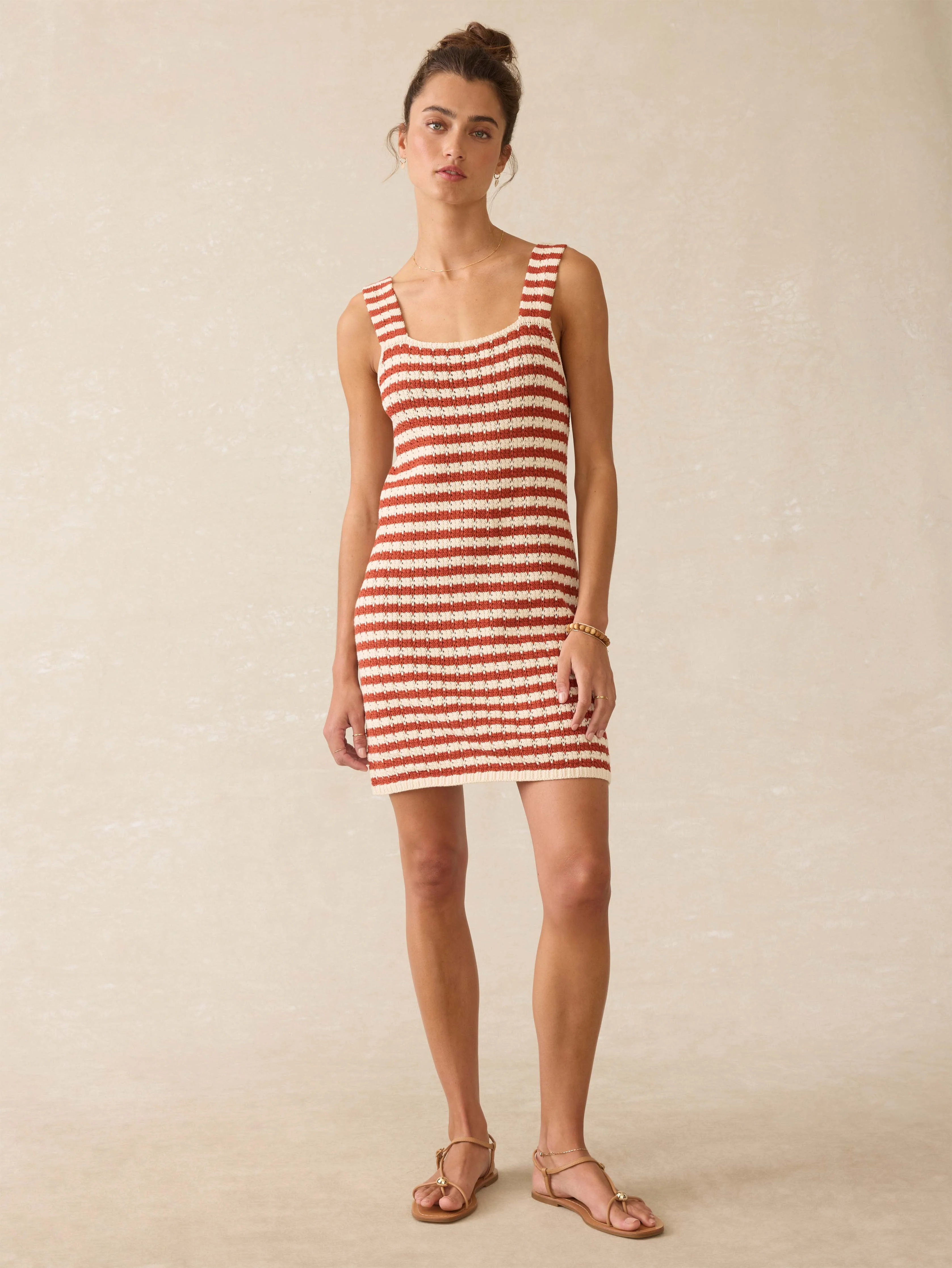 Seacoast Crochet Sleeveless Dress - Sorrento Sand - Image 4