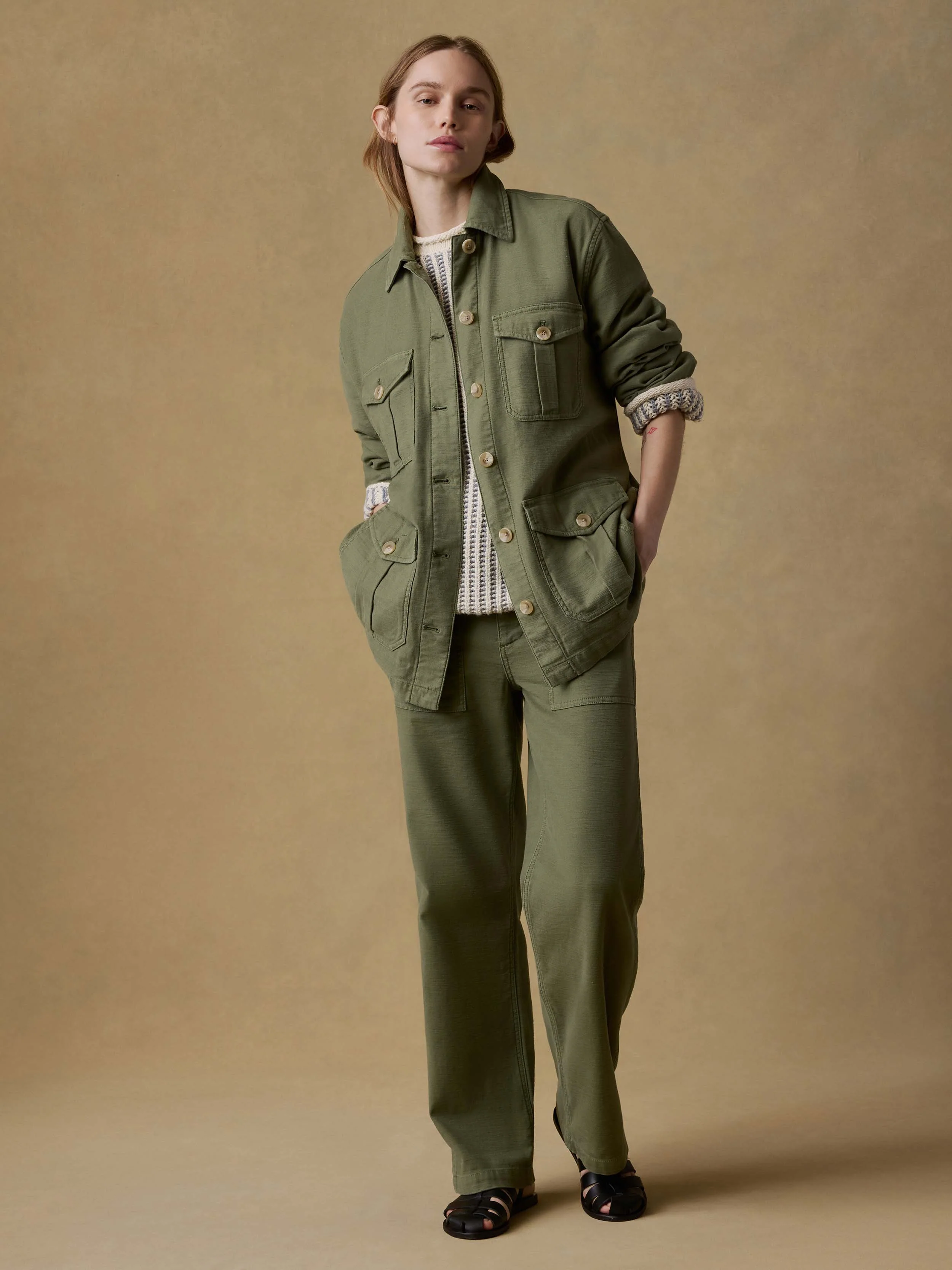 Soft Stretch Twill Utility Pant - Moss - Image 3