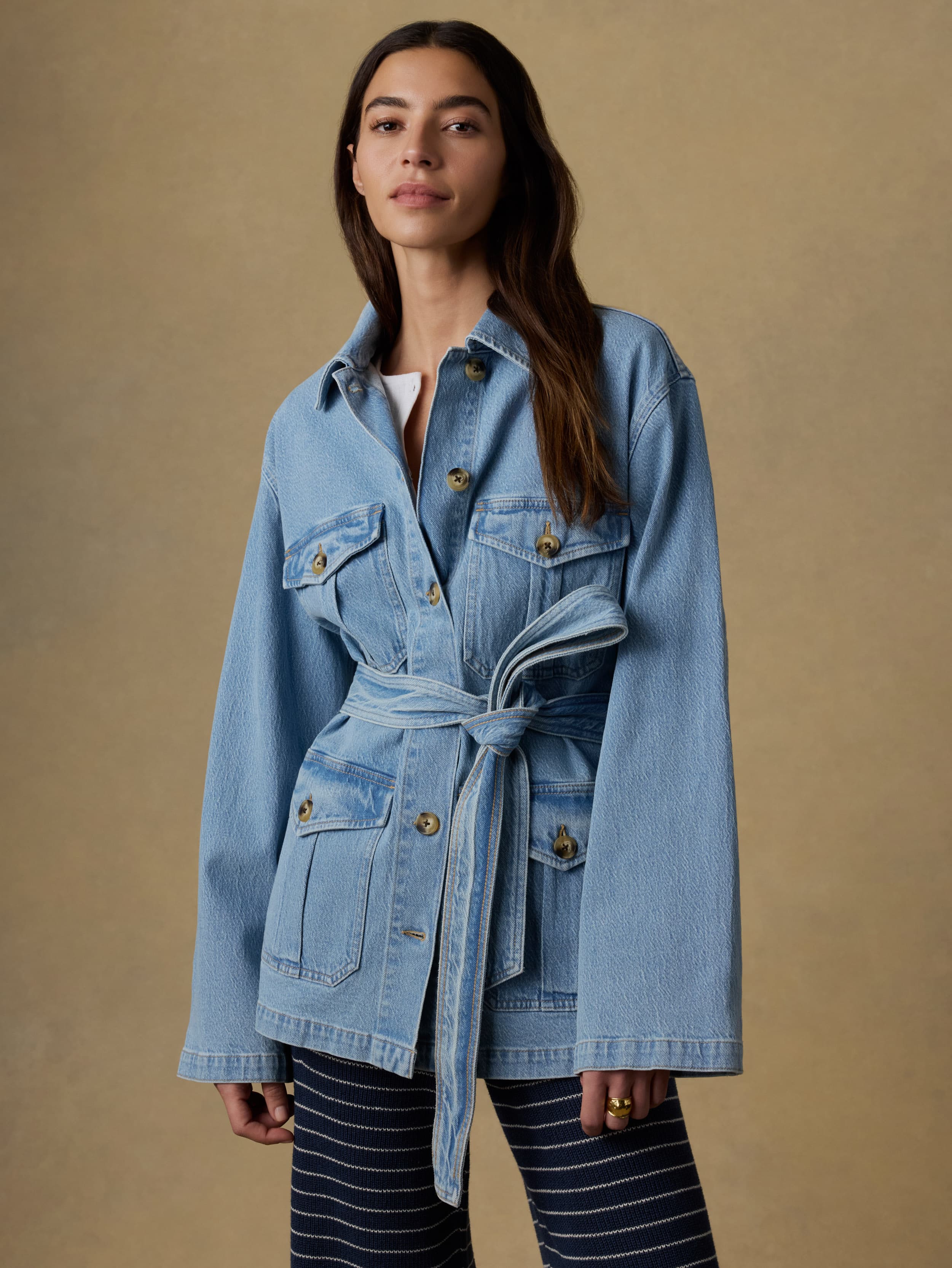 Solstice Denim Safari Jacket - Bay Drift Wash - Image 6