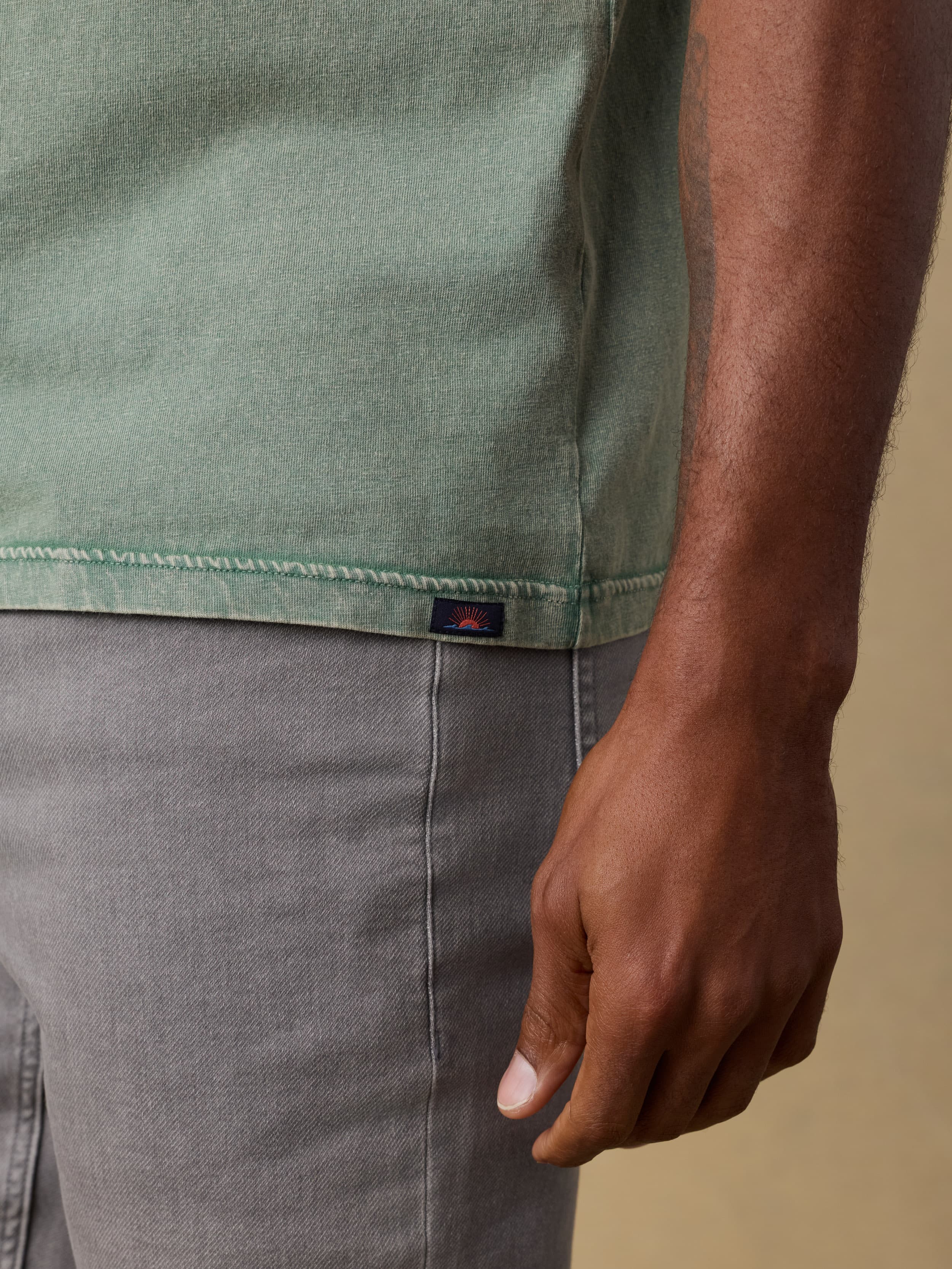 Short-Sleeve Recycled Cotton Tee - Coastal Sage - Image 5