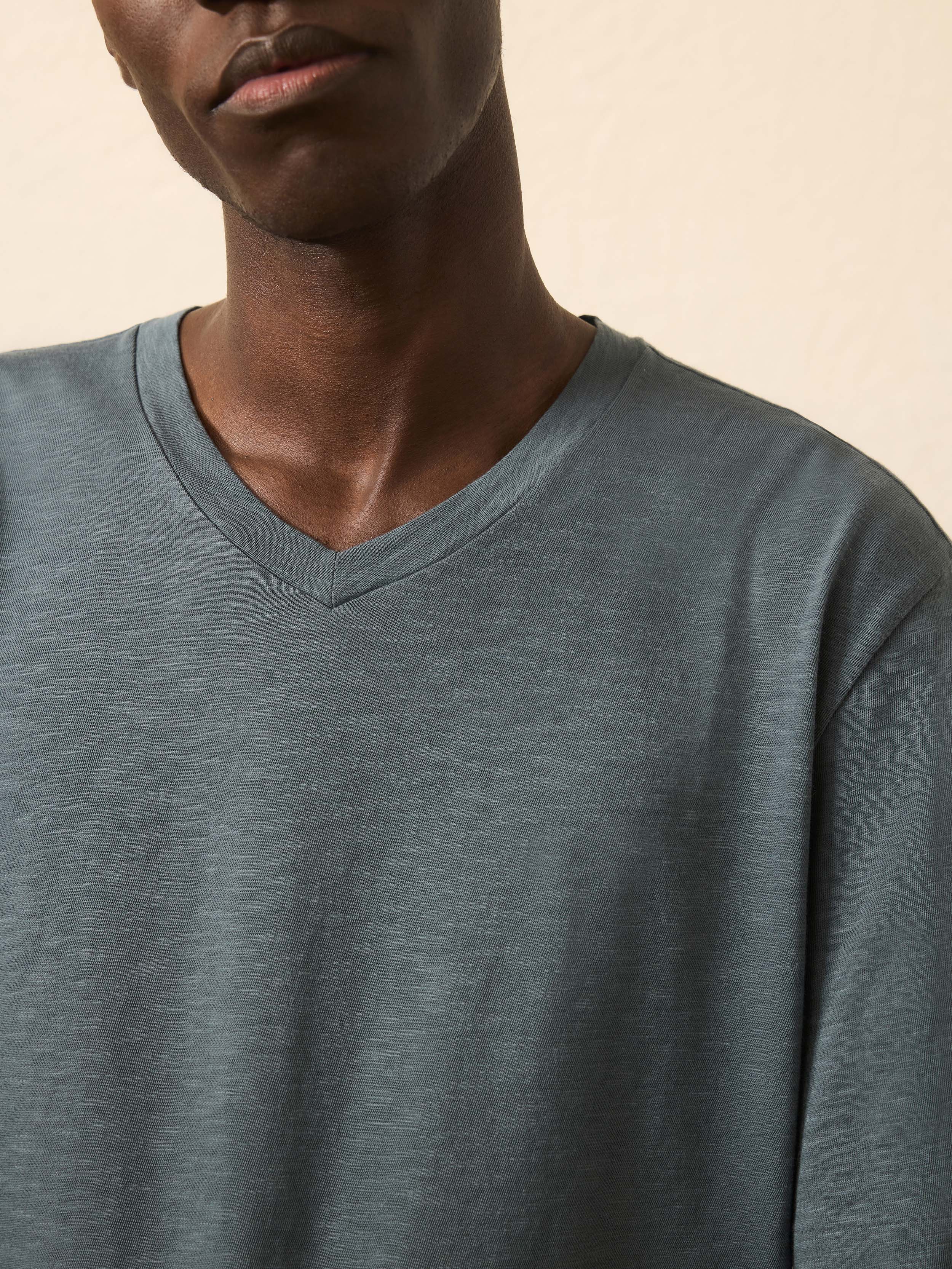 Sunwashed Regenerative V-Neck Tee - Rough Waters - Image 2