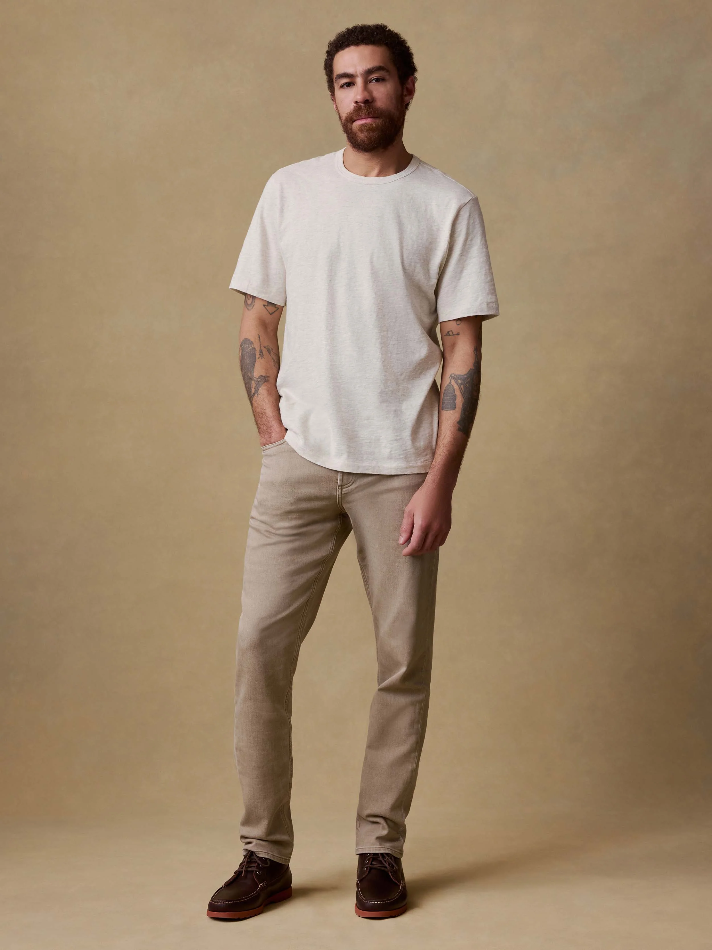 Stretch Terry 5-Pocket Pant - Desert Khaki - Image 4