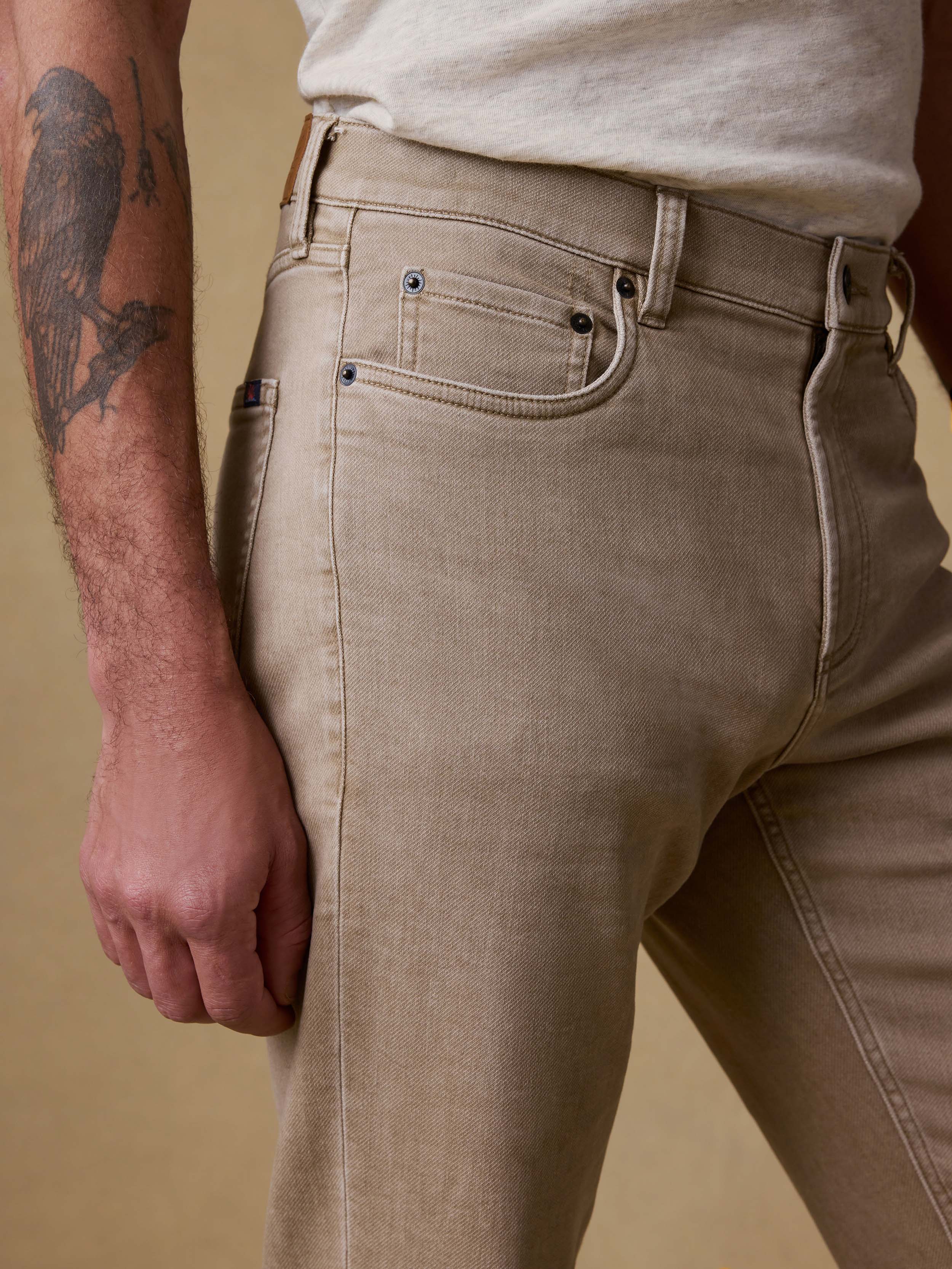 Stretch Terry 5-Pocket Pant - Desert Khaki - Image 5