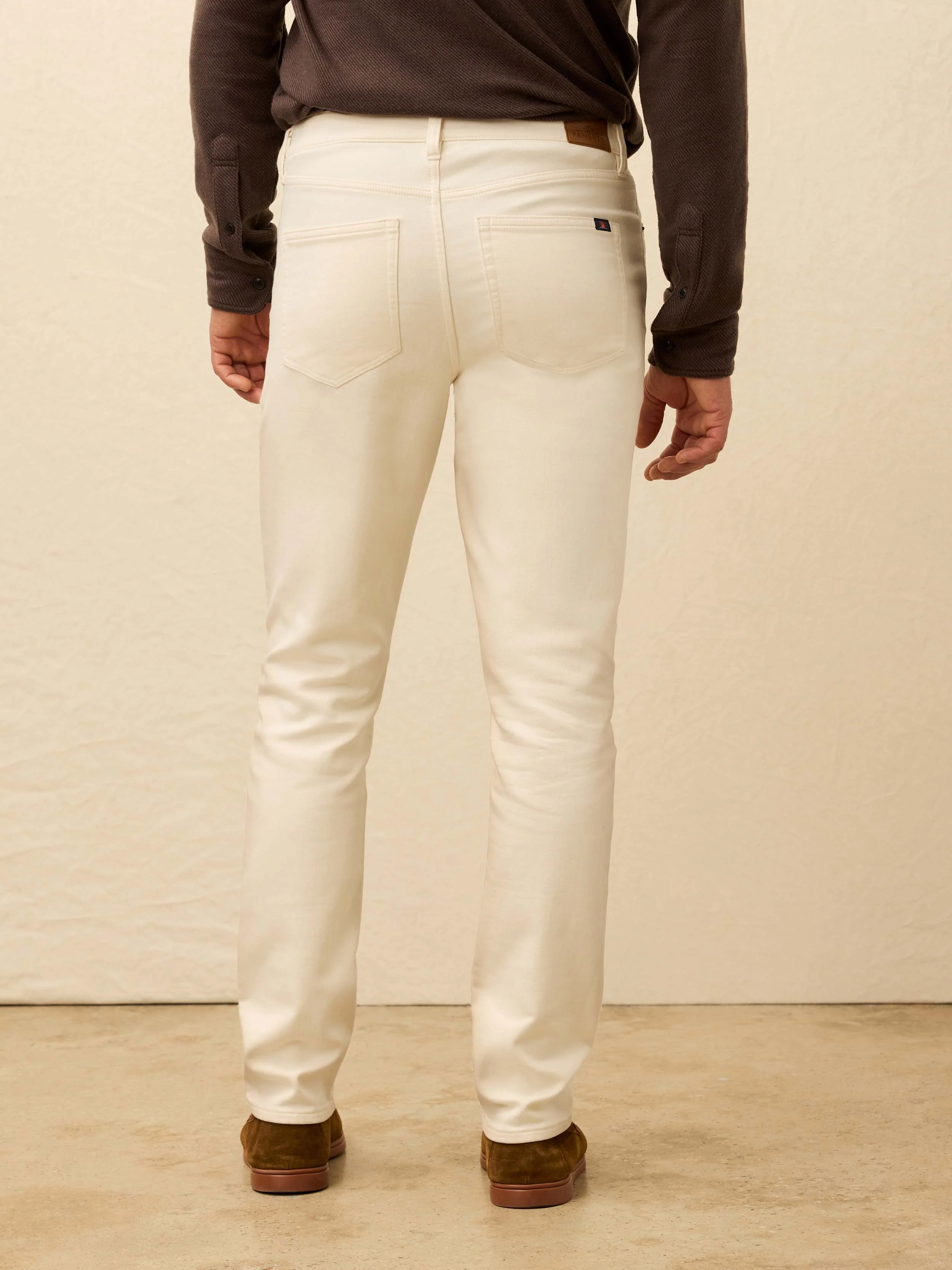 Stretch Terry 5-Pocket Pant - Egret - Image 5