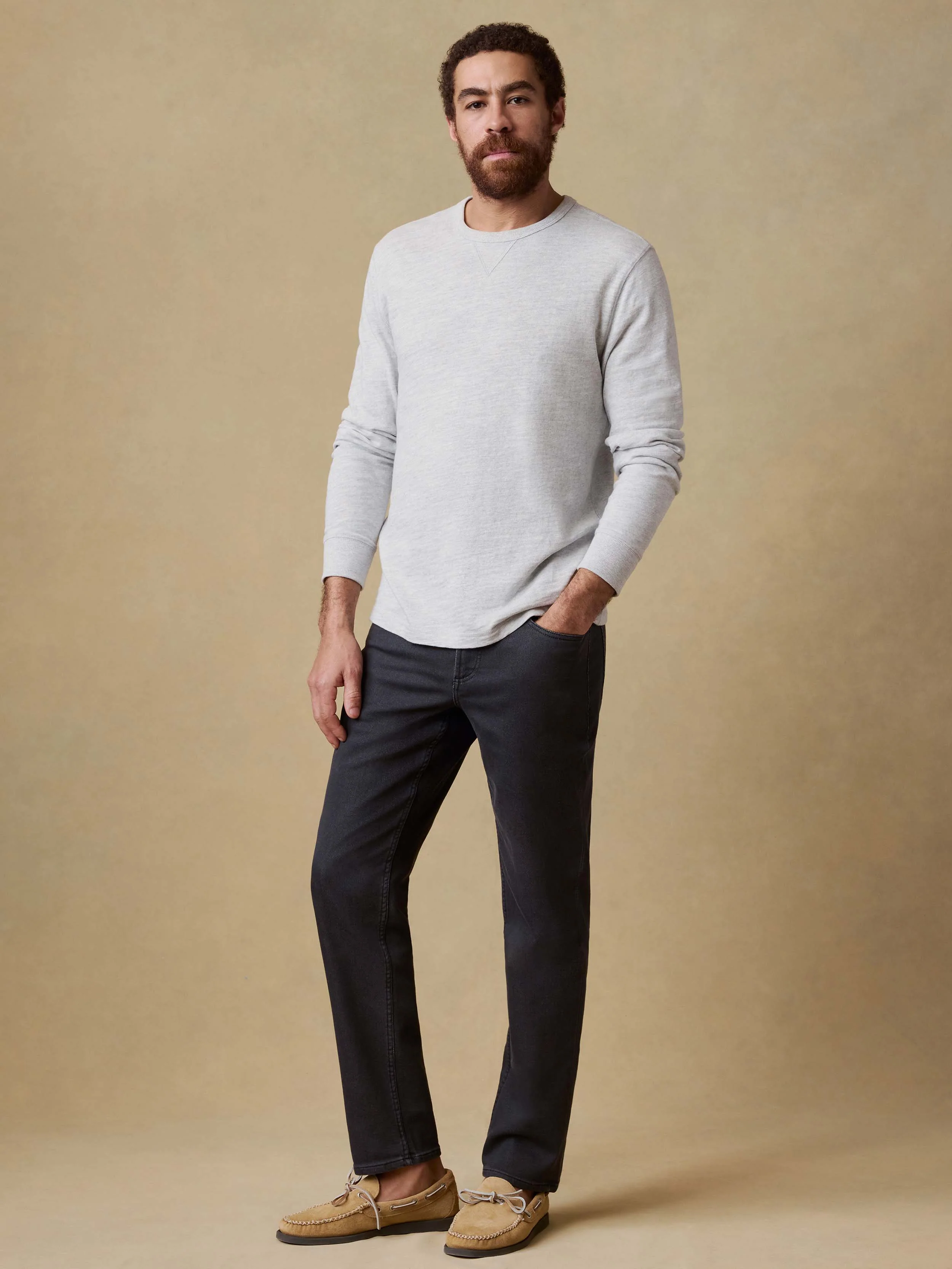 Stretch Terry 5-Pocket Pant - Onyx Black - Image 4