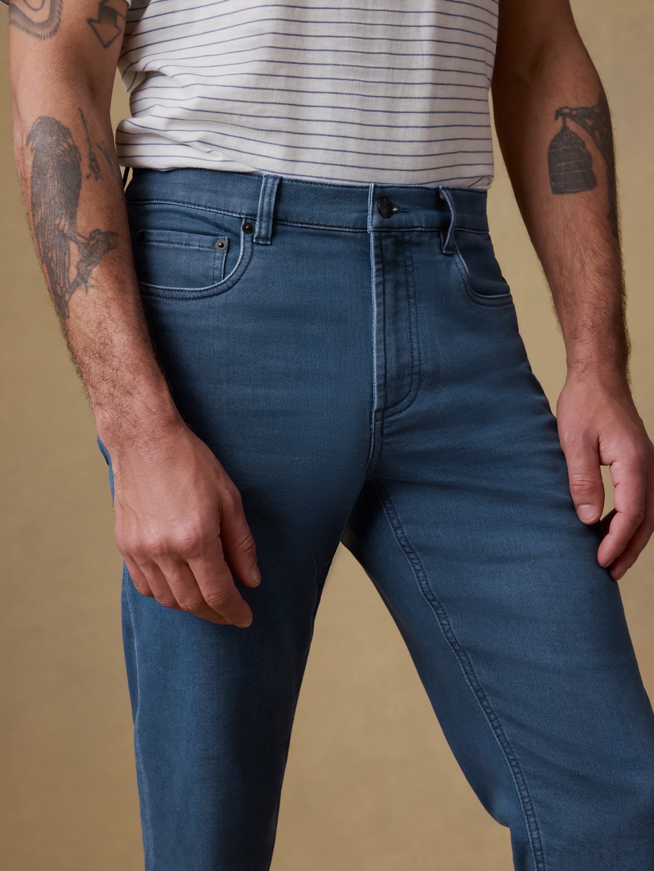 Stretch Terry 5-Pocket Pant - Pacific Tides - Image 4