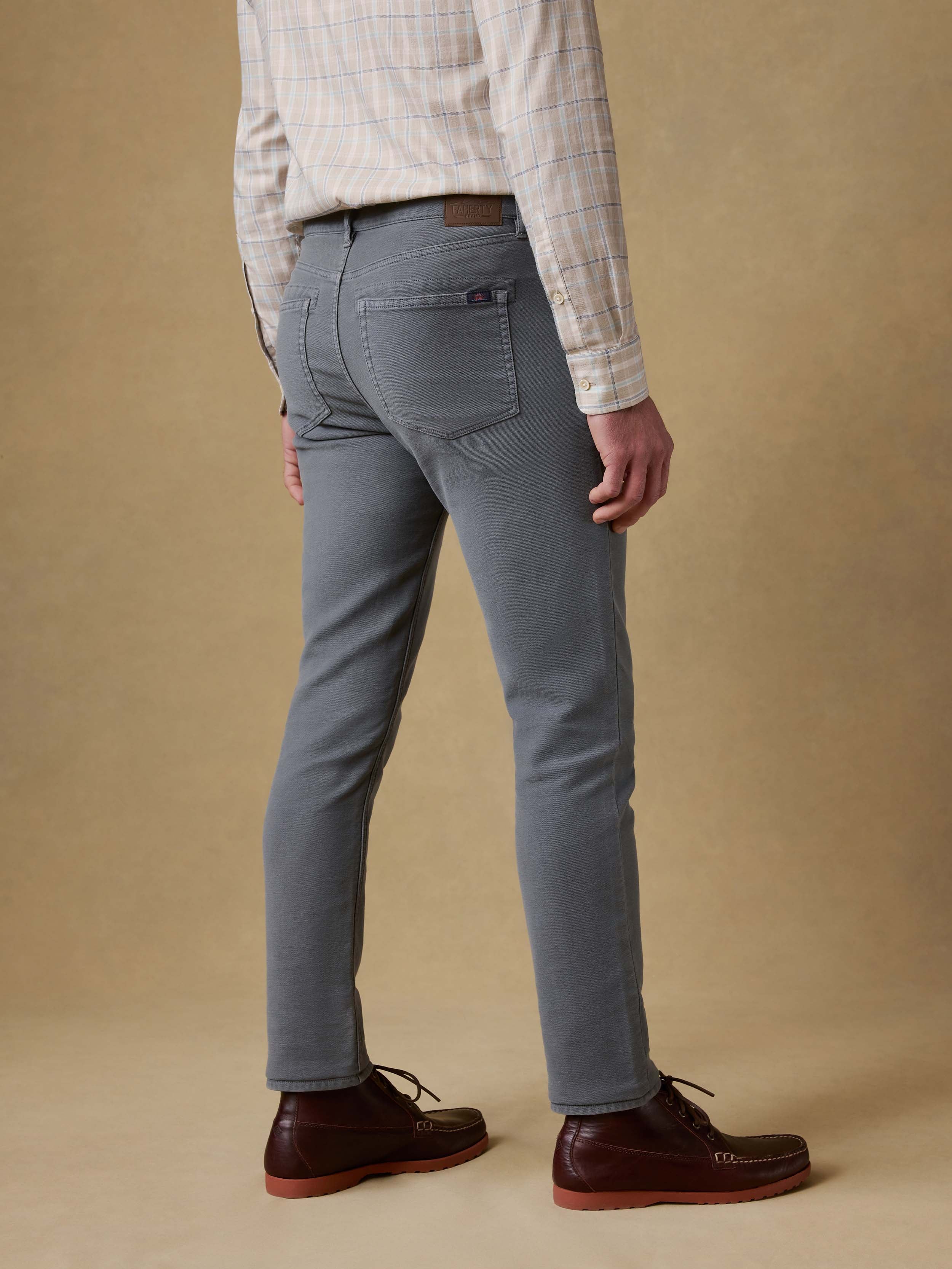 Stretch Terry 5-Pocket Athletic Fit Pant - Slate - Image 4
