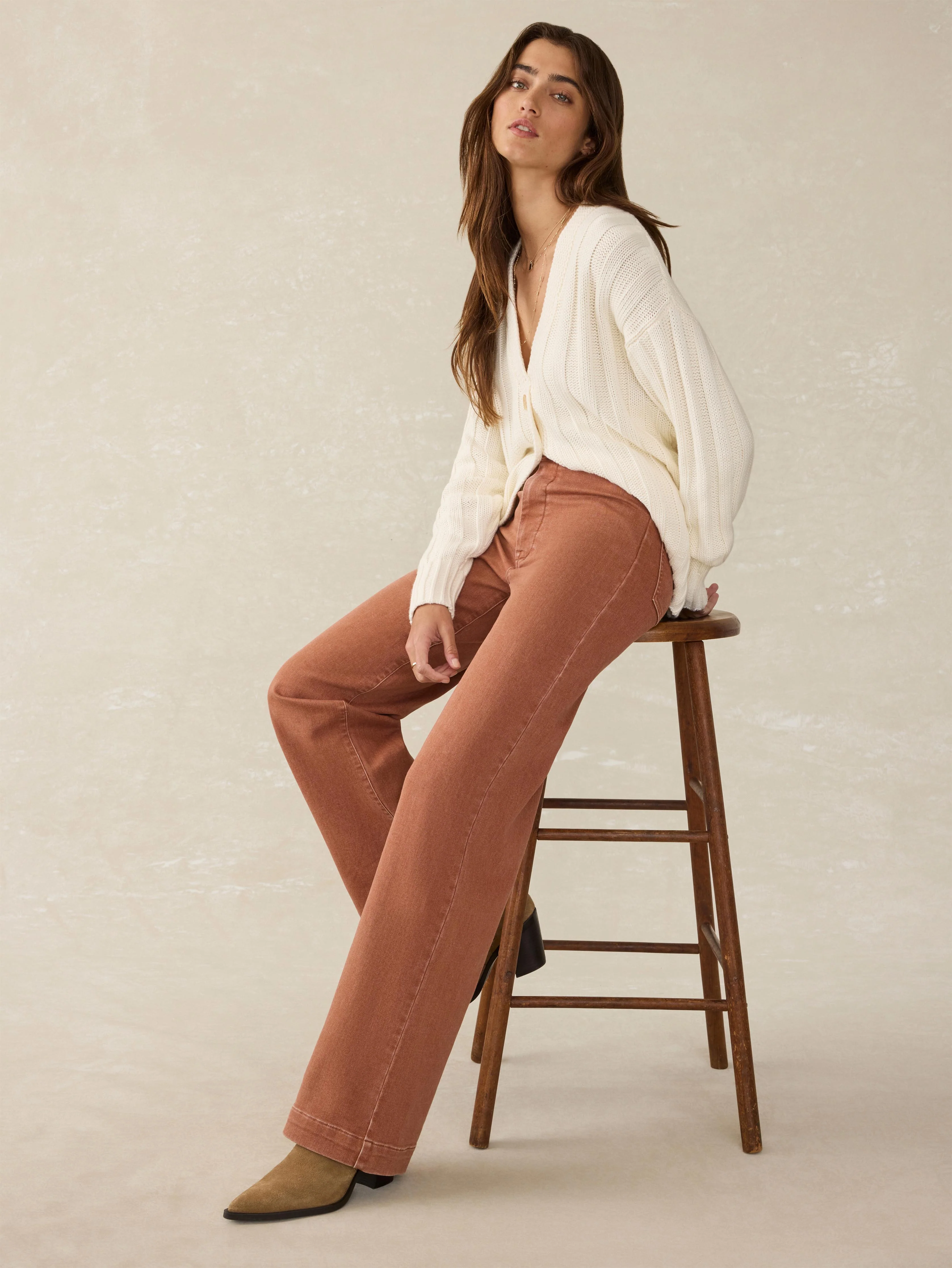 Stretch Terry Harbor Pant - Russet - Image 3